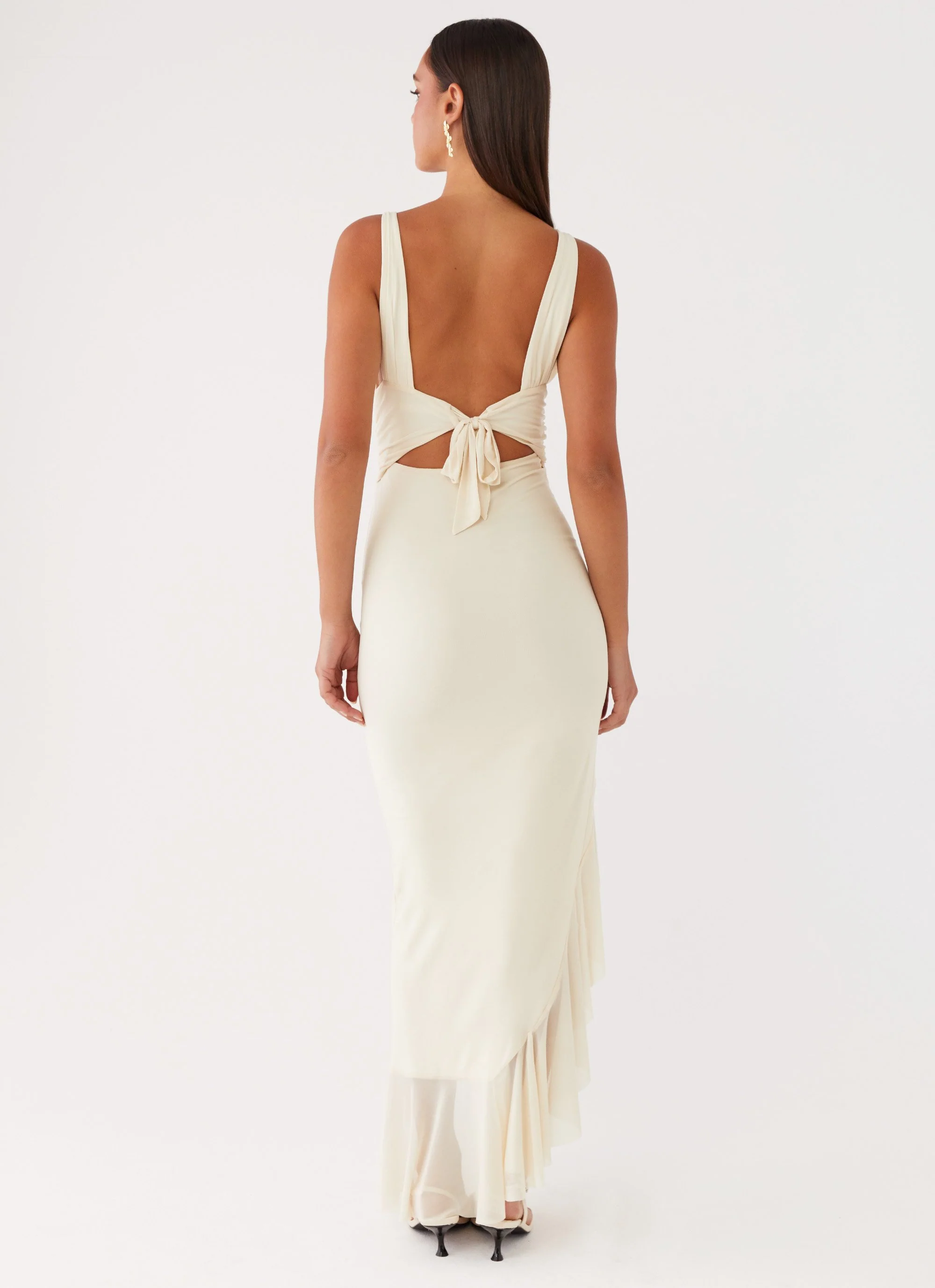 Luna Eclipse Cut Out Maxi Dress - Lemon - Image 4
