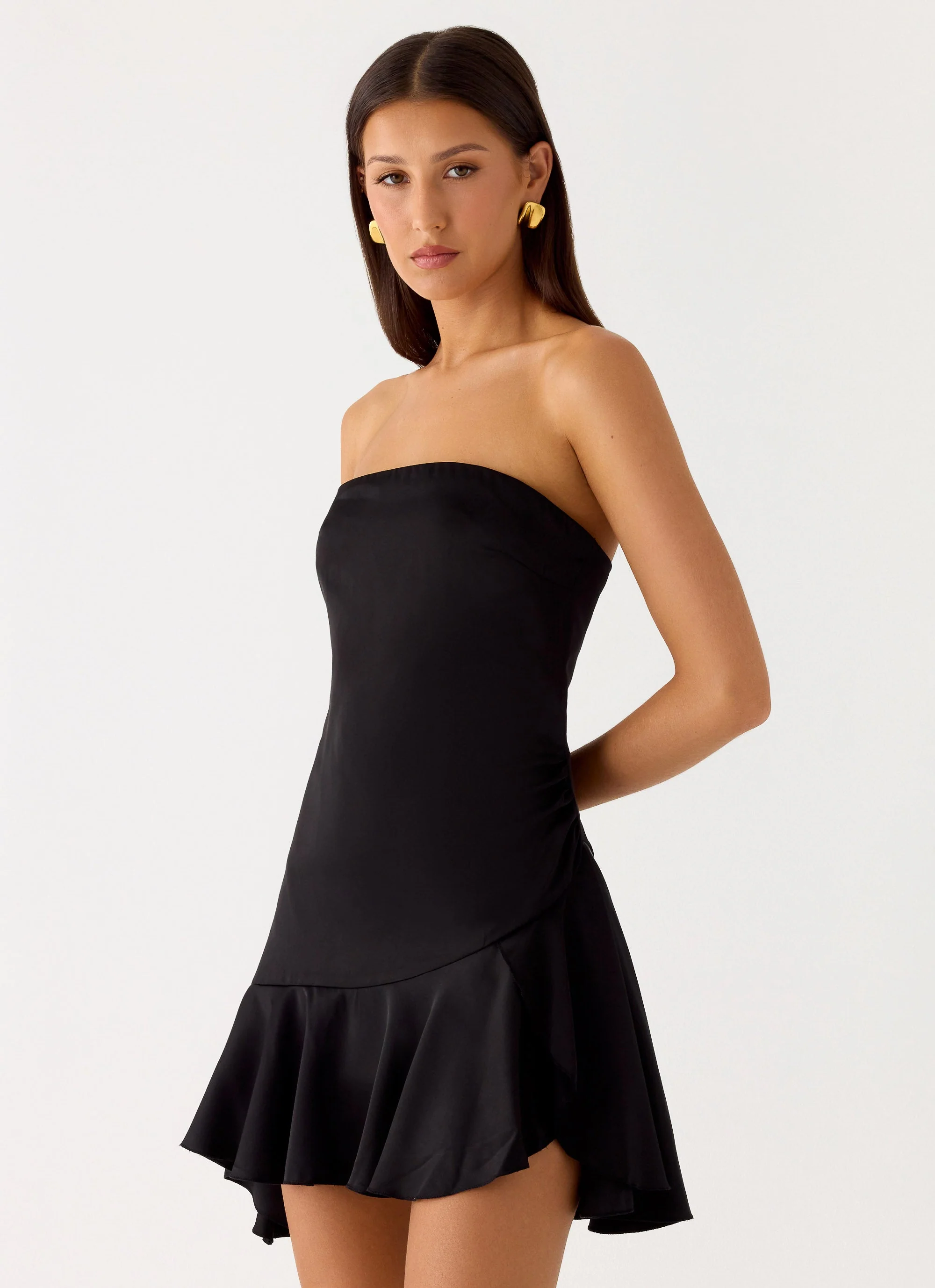 Luna Night Mini Dress - Black - Image 5