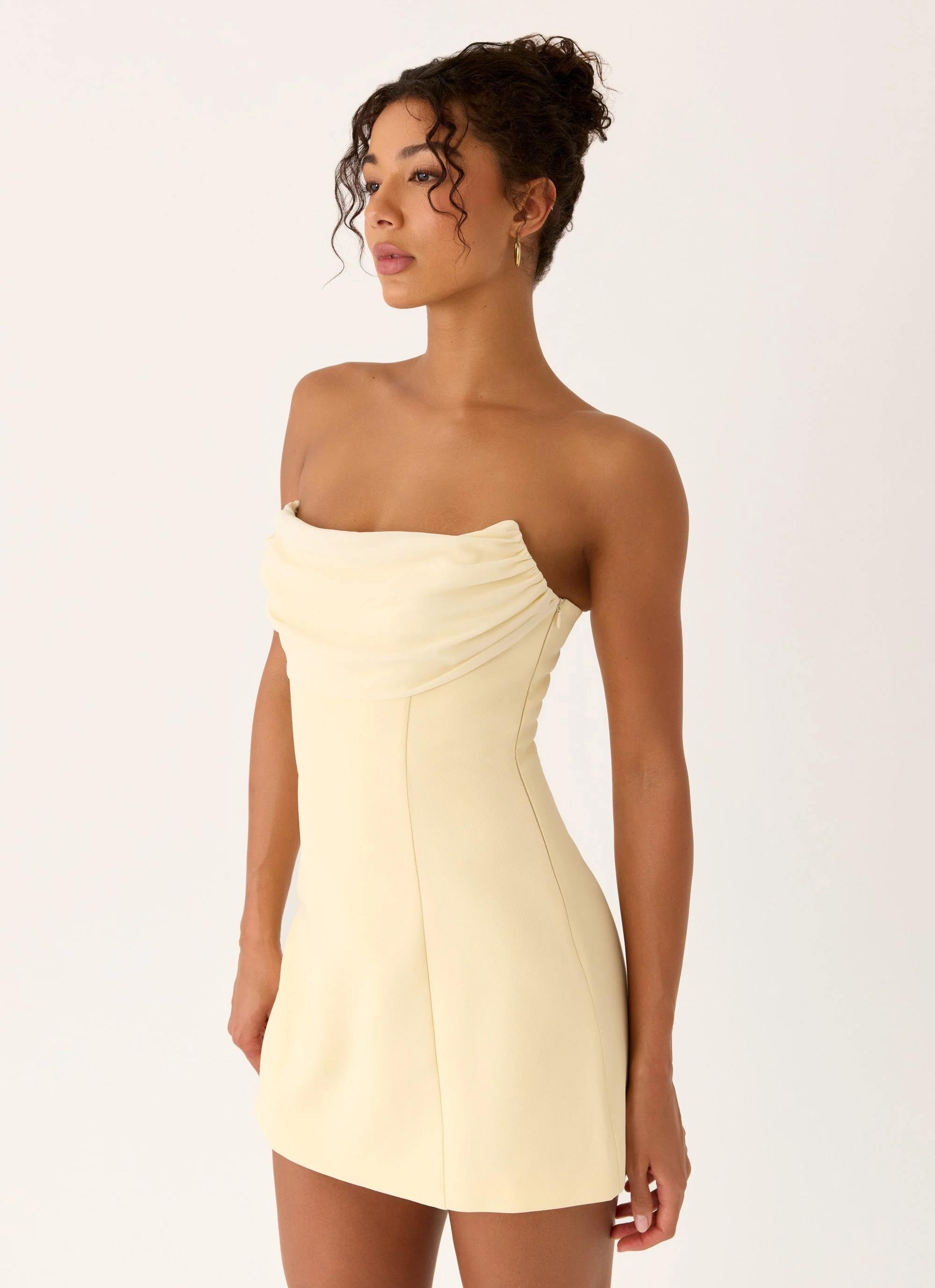 Luna Rosa Mini Dress - Baby Yellow - Image 4
