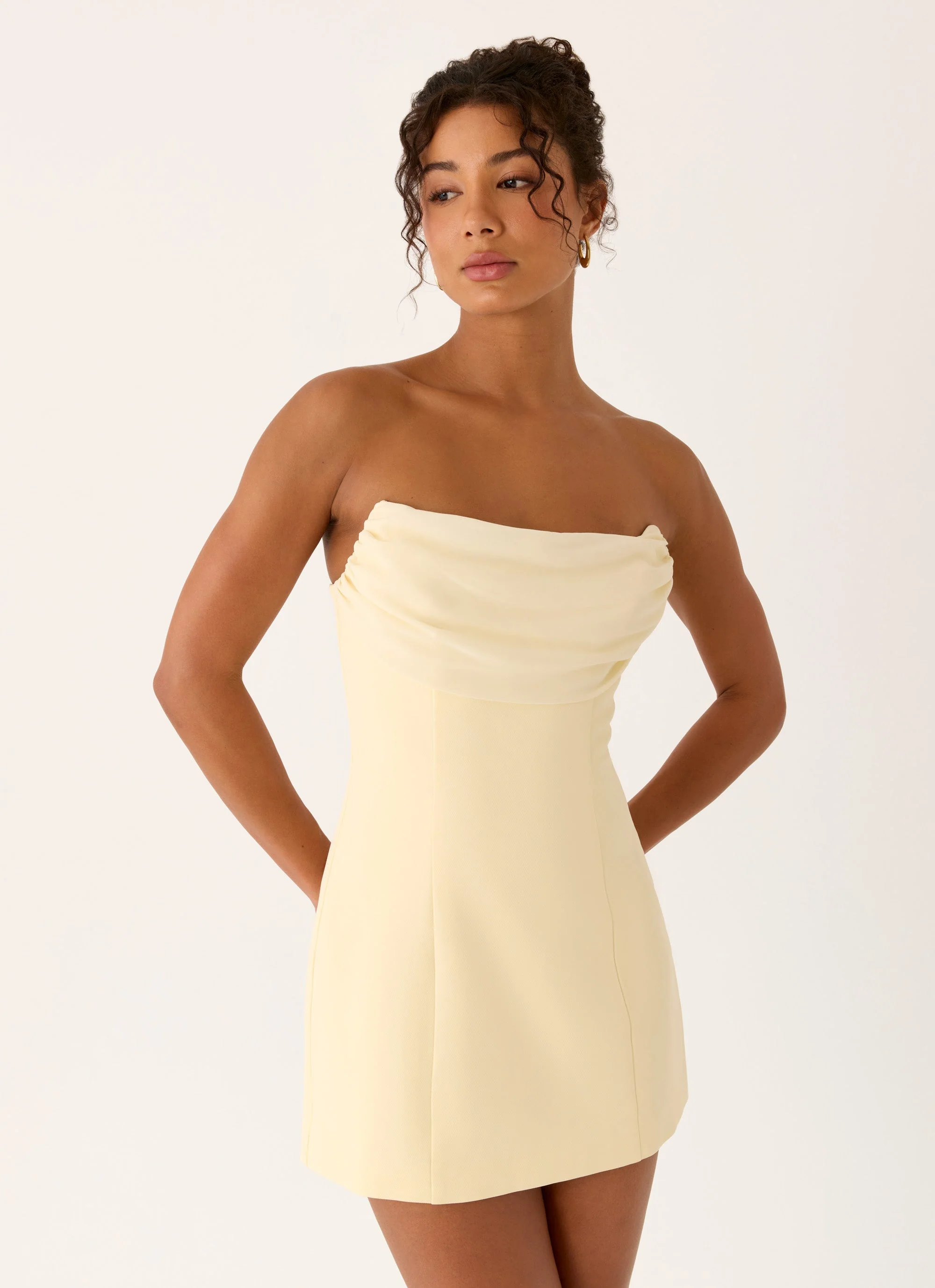 Luna Rosa Mini Dress - Baby Yellow - Image 5