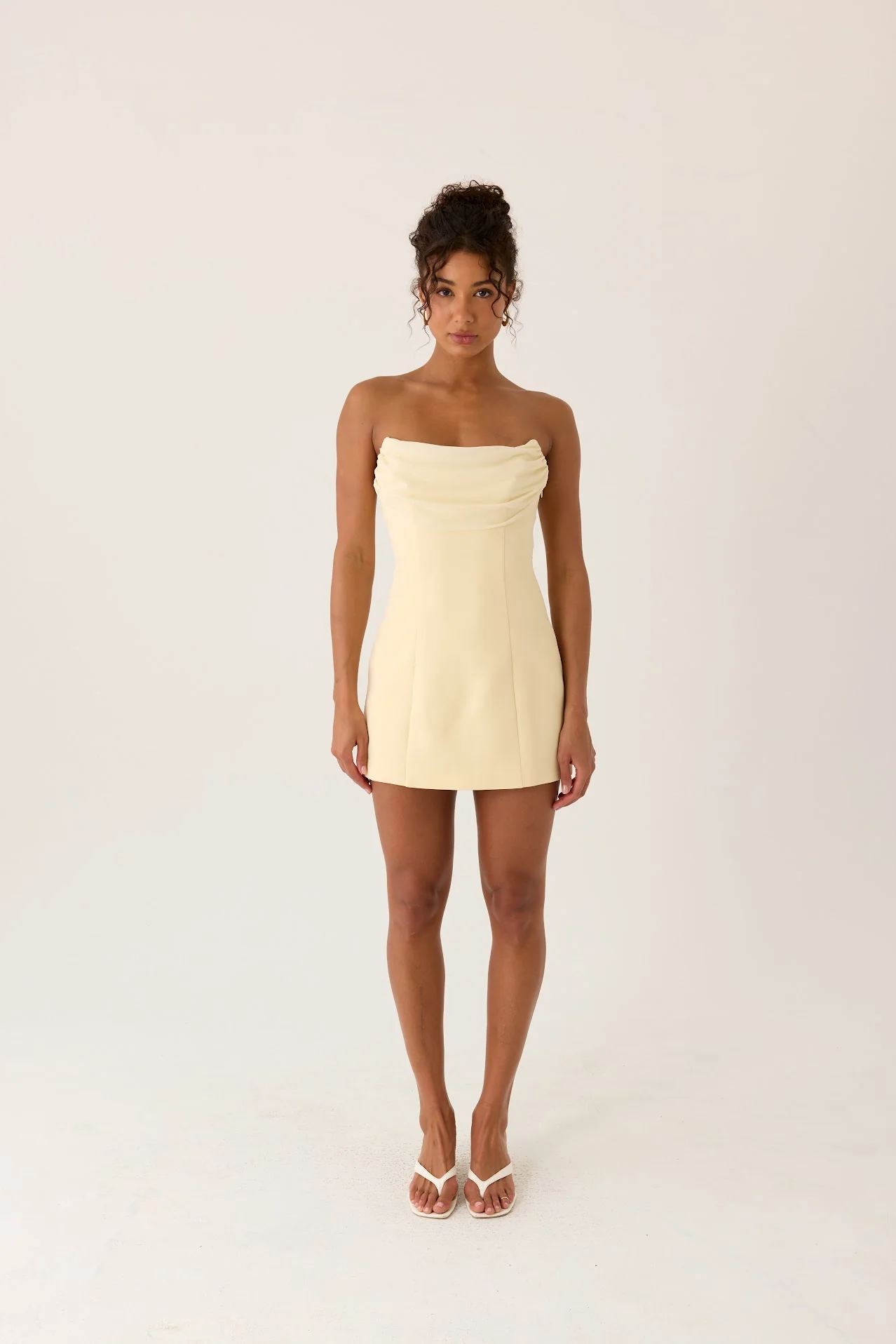 Luna Rosa Mini Dress - Baby Yellow - Image 7