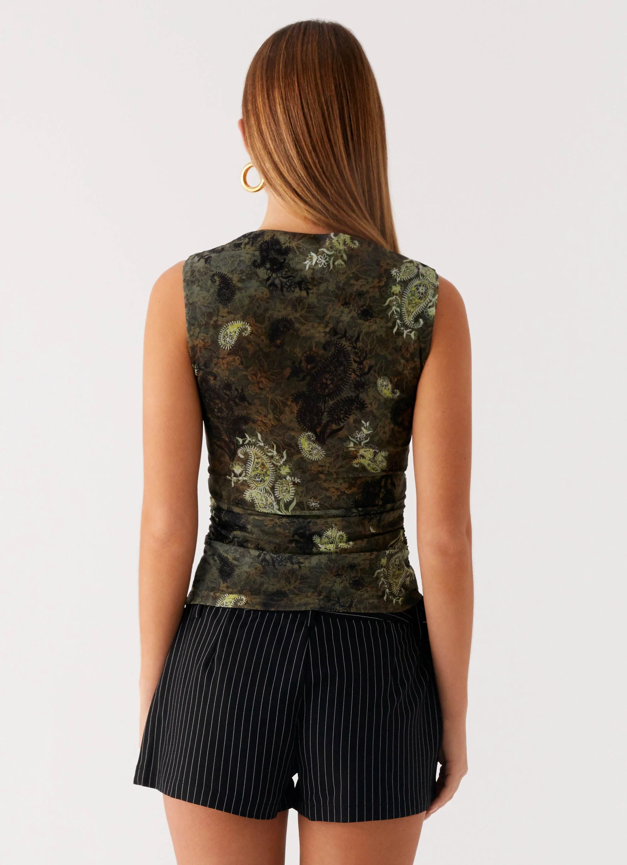 Lux Tank Top - Cyber Floral - Image 3
