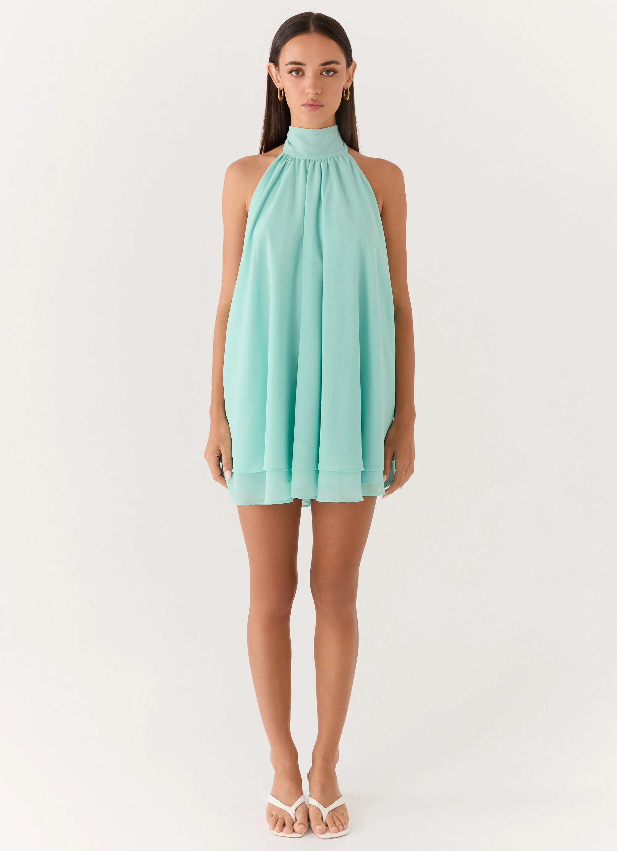 Lyrah Halter Mini Dress - Mint - Image 4