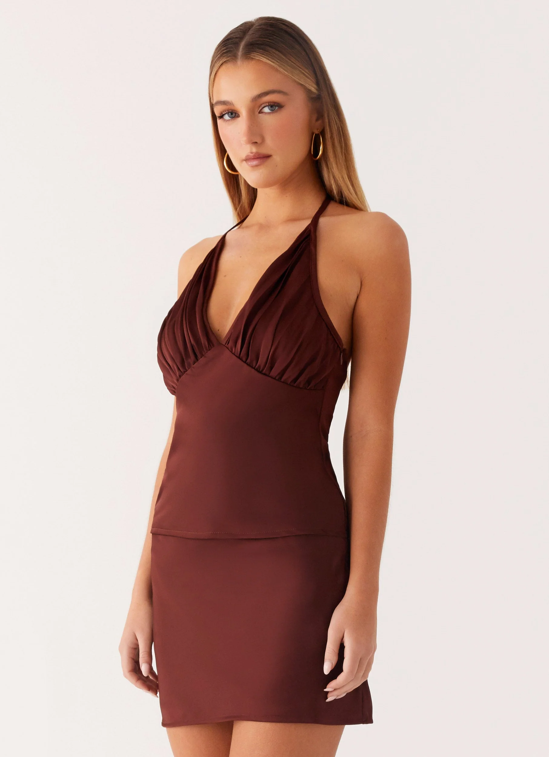 Mabel Halter Top - Chocolate - Image 5
