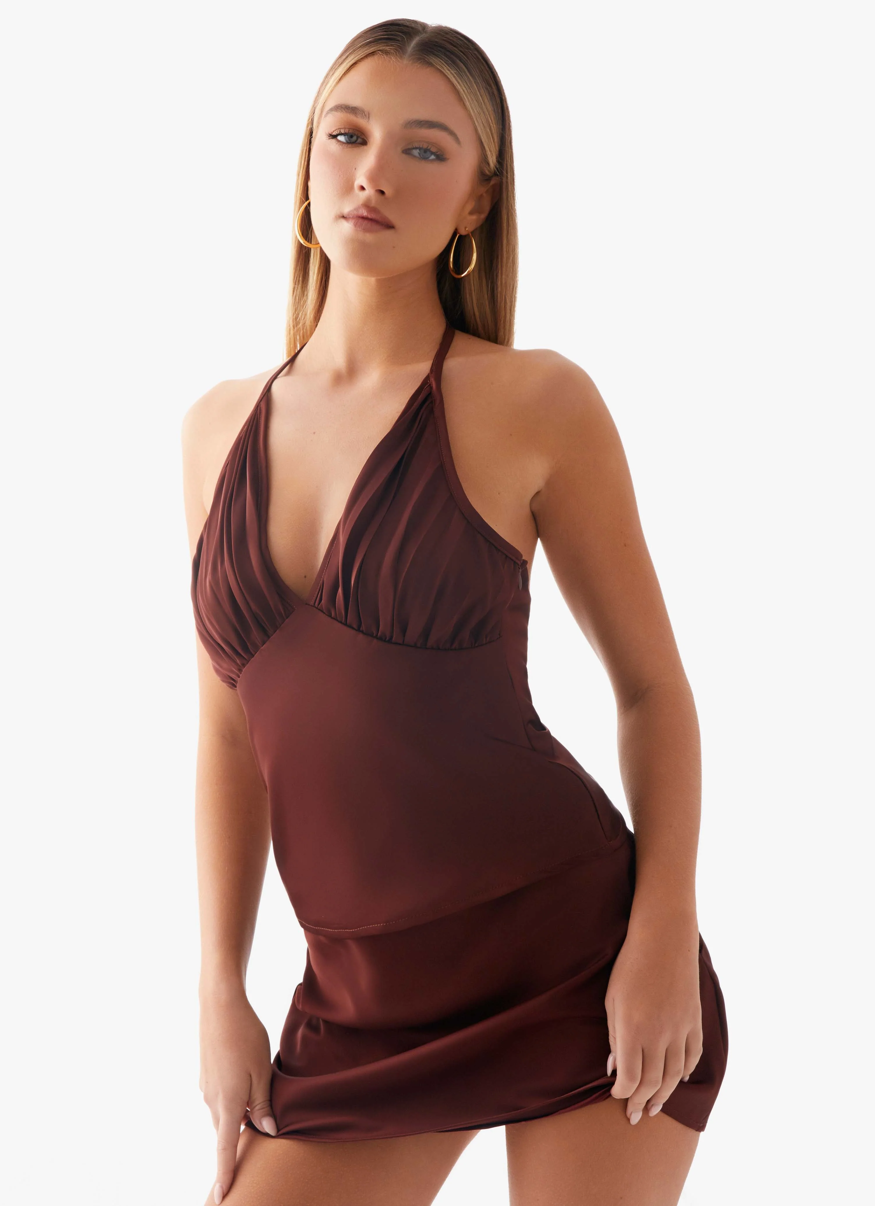 Mabel Halter Top - Chocolate - Image 6