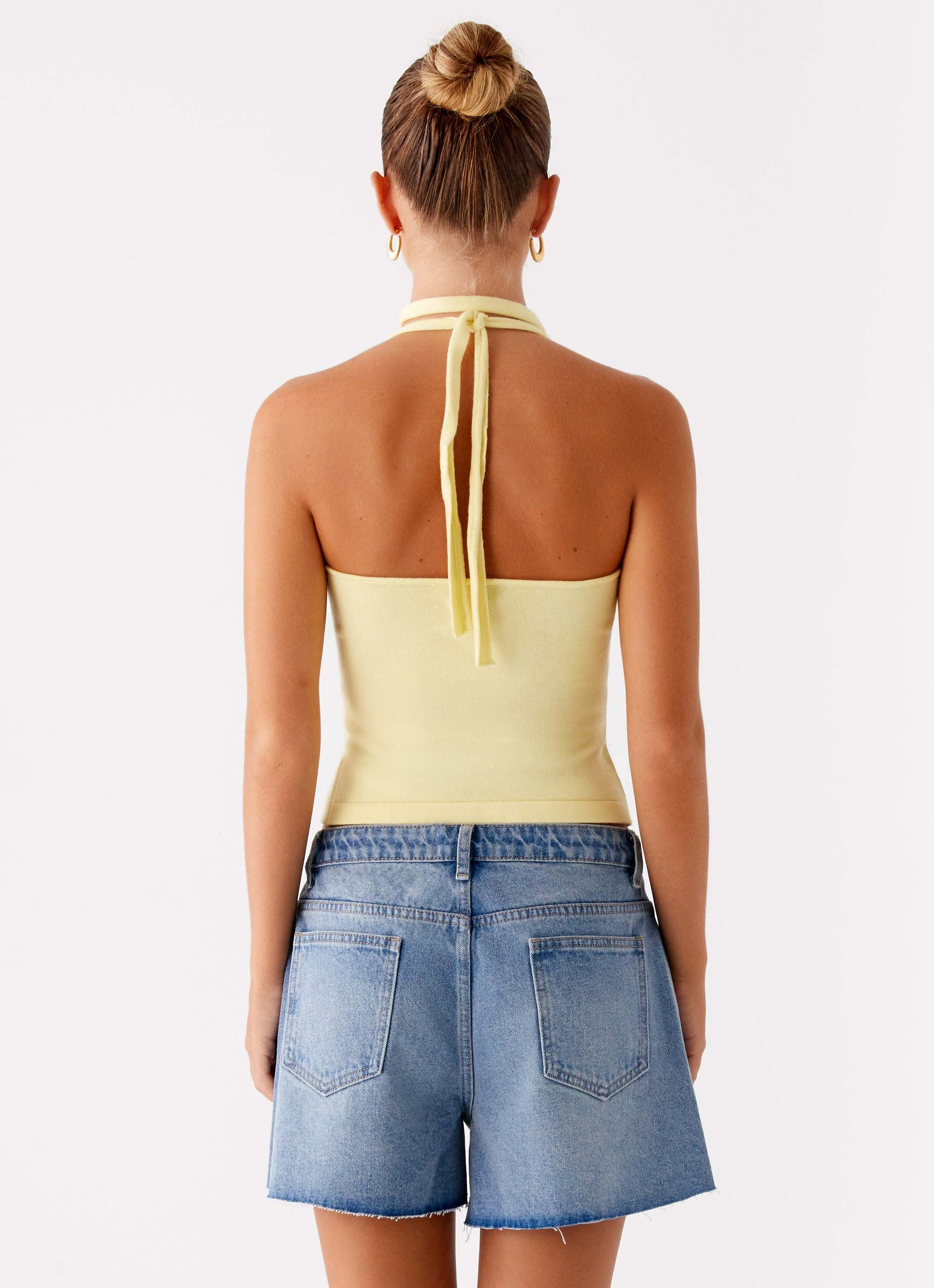 Madden Knit Scarf Top - Yellow - Image 5