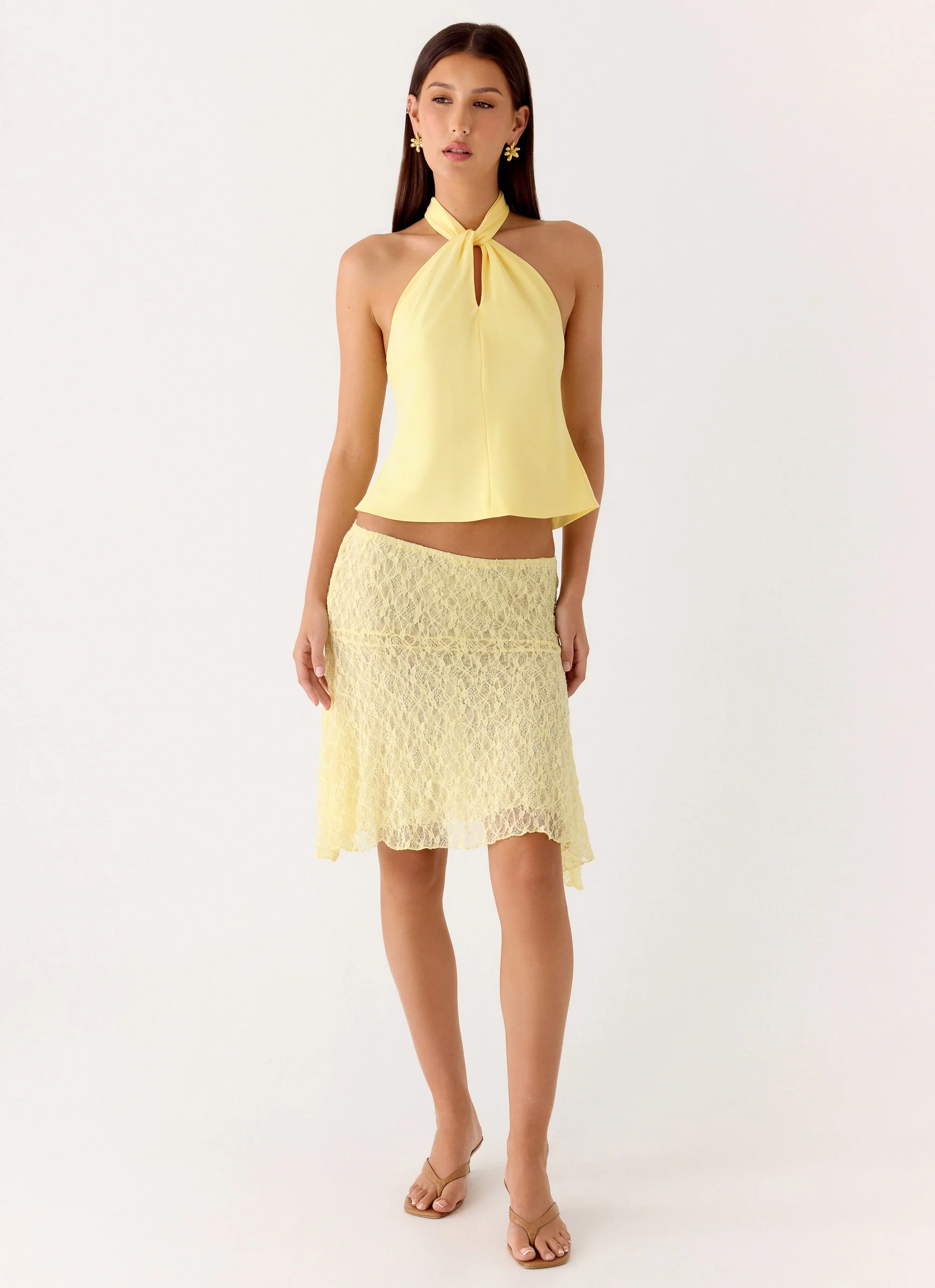 Maddox Scarf Top - Lemon - Image 6