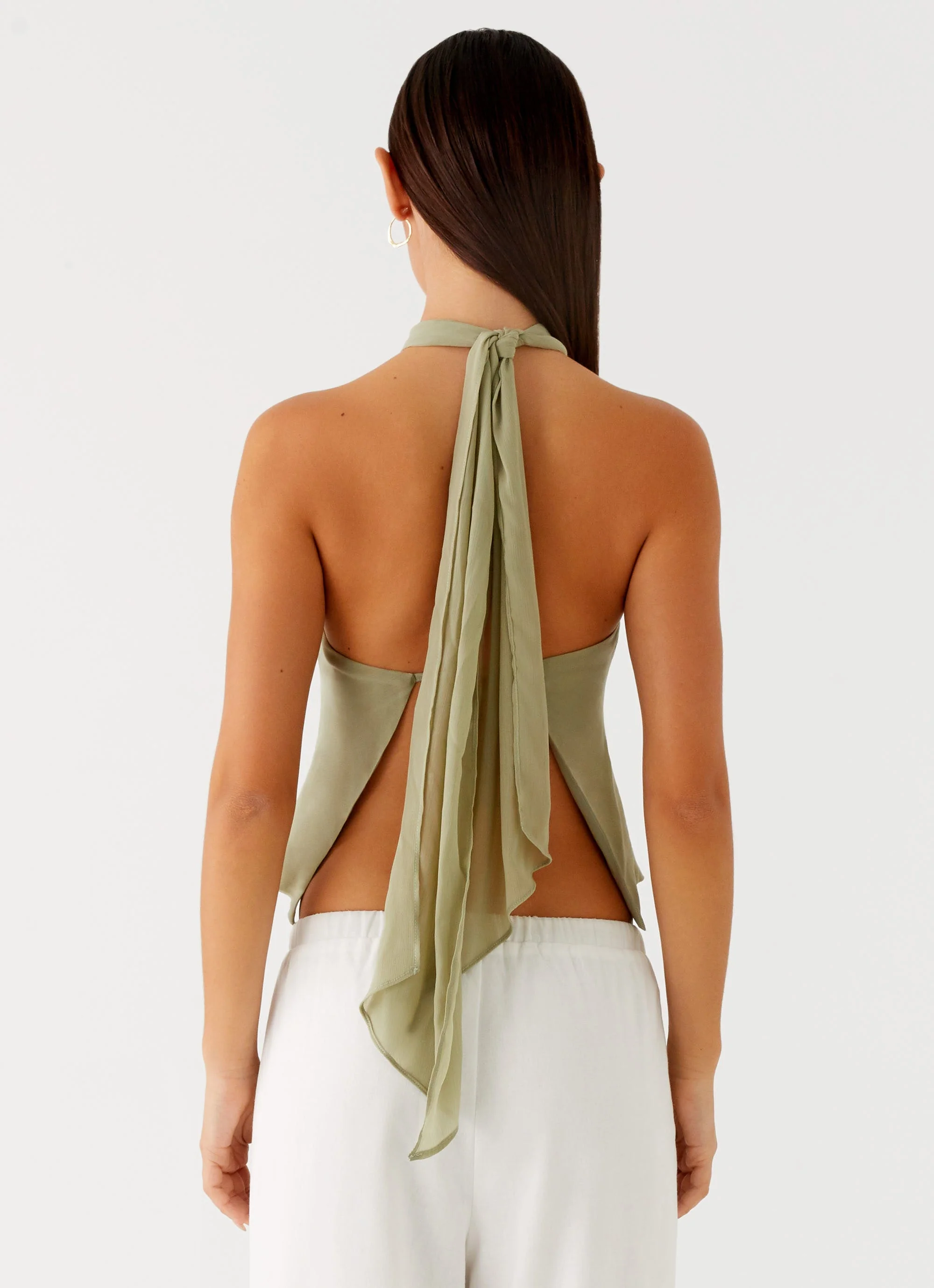 Maddox Scarf Top - Sage - Image 2