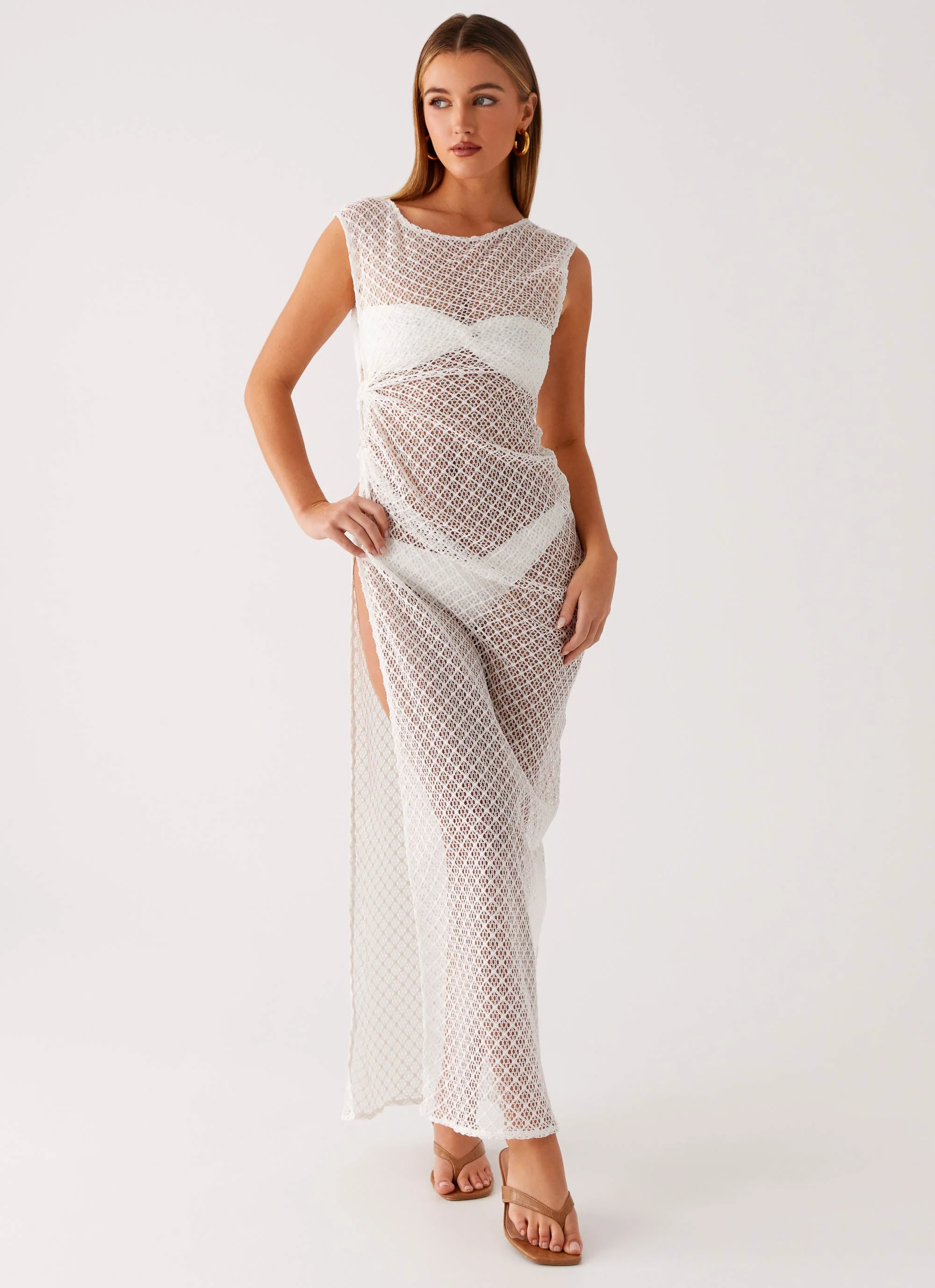 Maeva Maxi Dress - White - Image 5