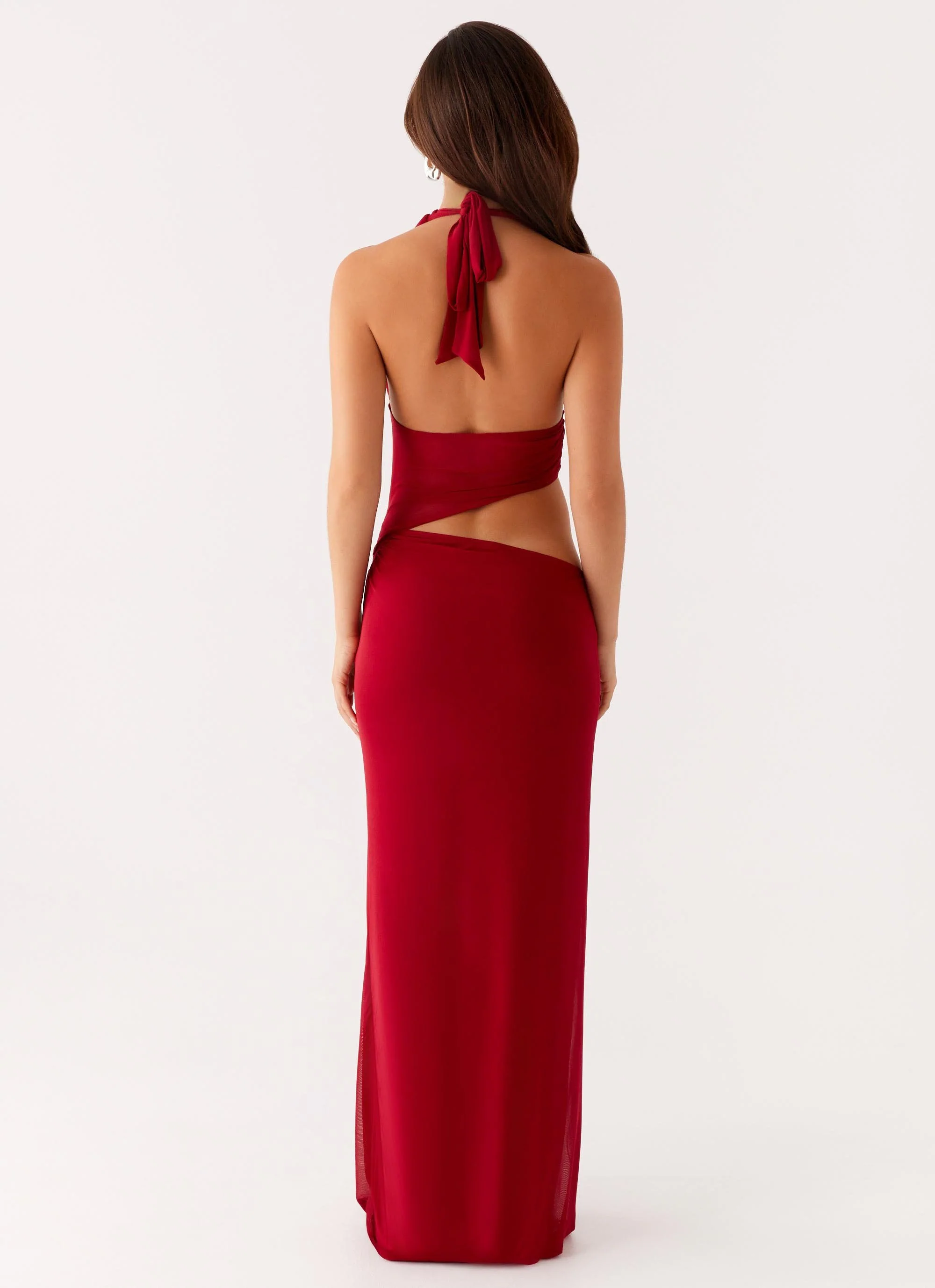 Main Act Halter Maxi Dress - Raspberry - Image 5