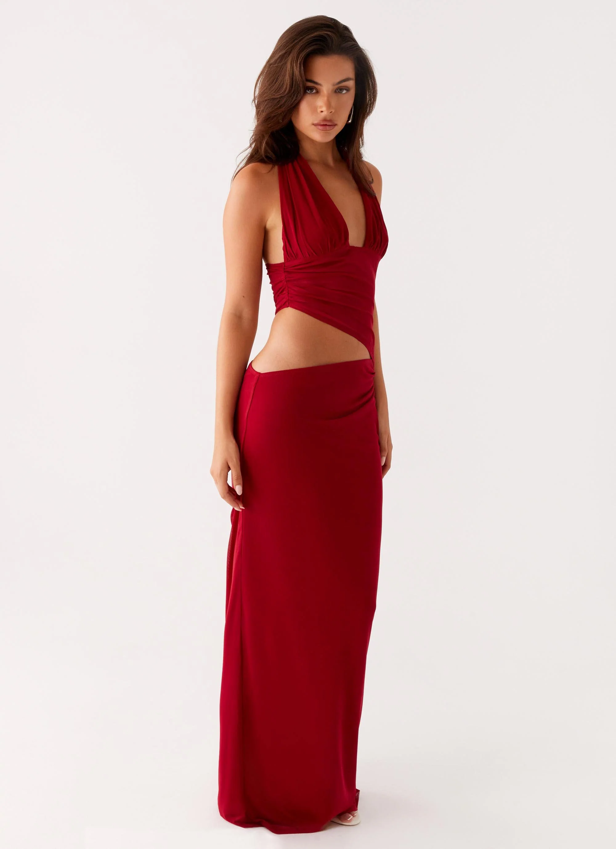 Main Act Halter Maxi Dress - Raspberry - Image 6