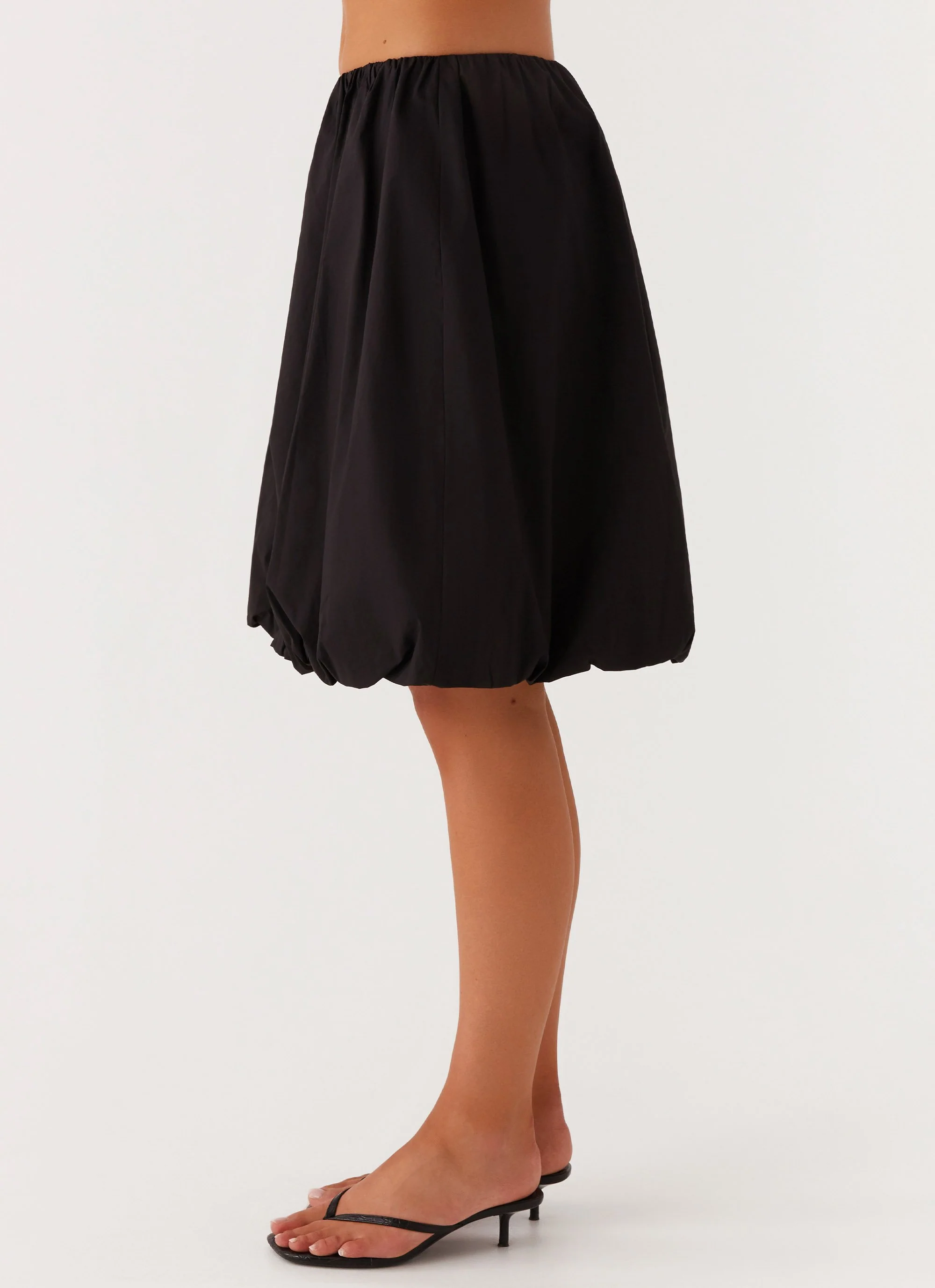 Make Way Bubble Midi Skirt - Black - Image 2