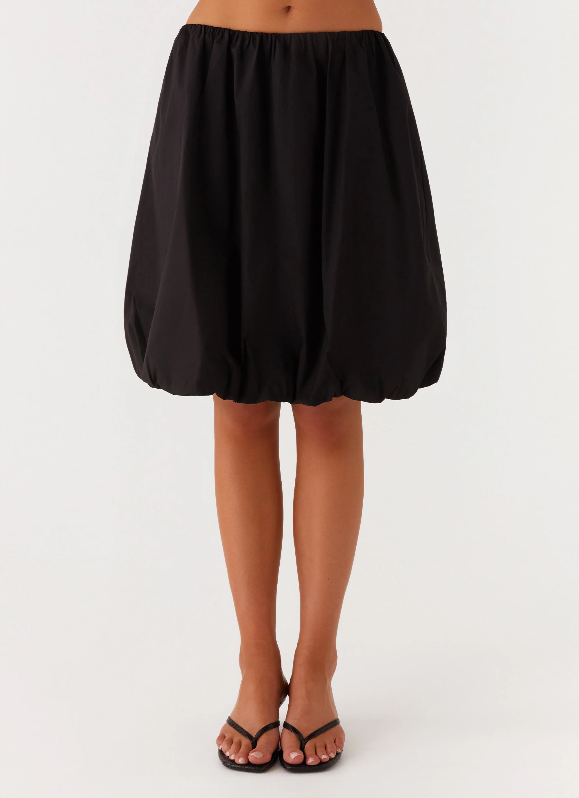 Make Way Bubble Midi Skirt - Black - Image 4