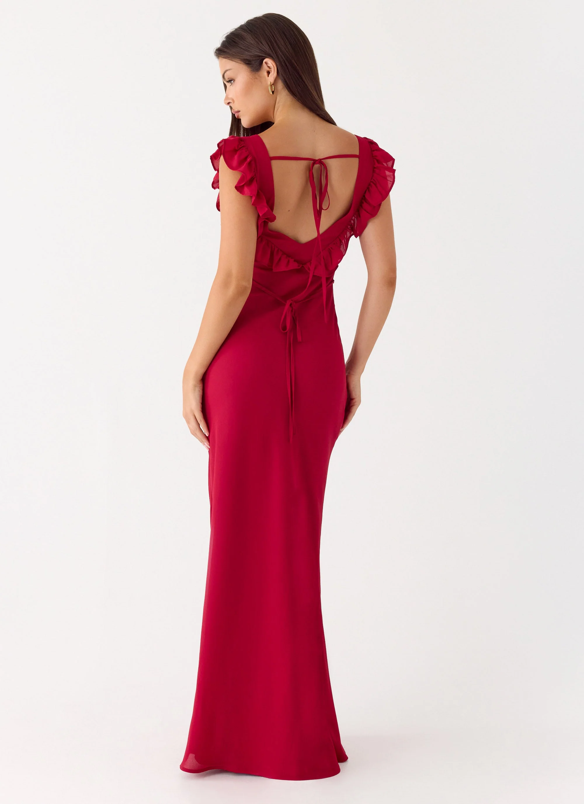 Malina Maxi Dress - Deep Red - Image 6