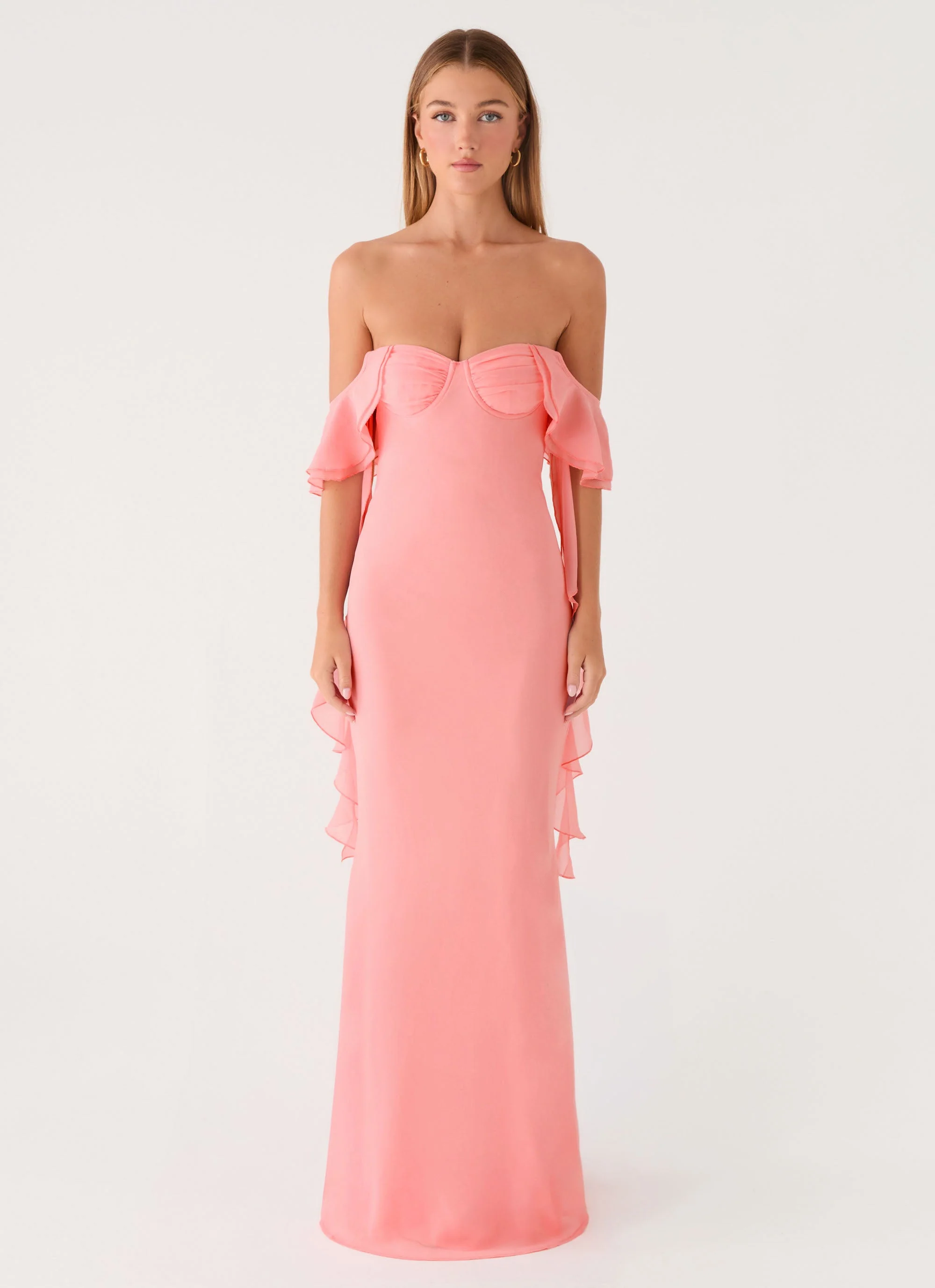 Maliyah Maxi Dress - Peach - Image 6
