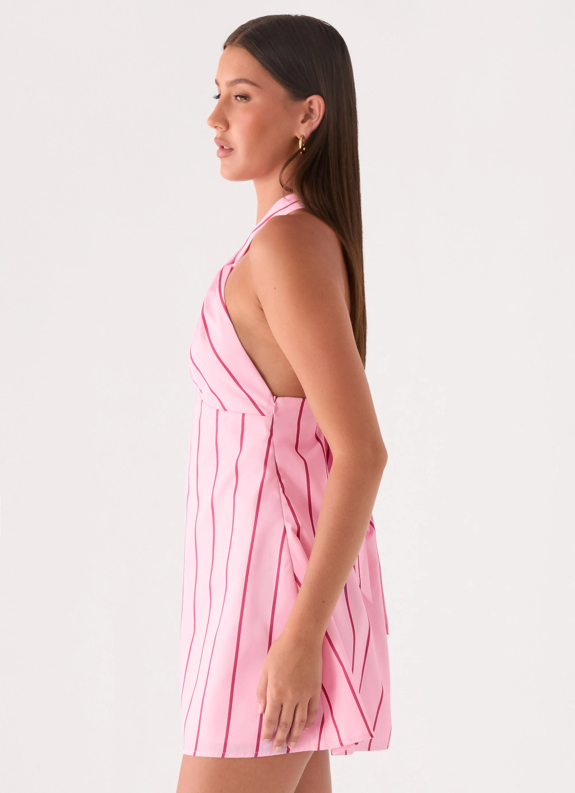 Malric Mini Dress - Strawberry Stripe - Image 3