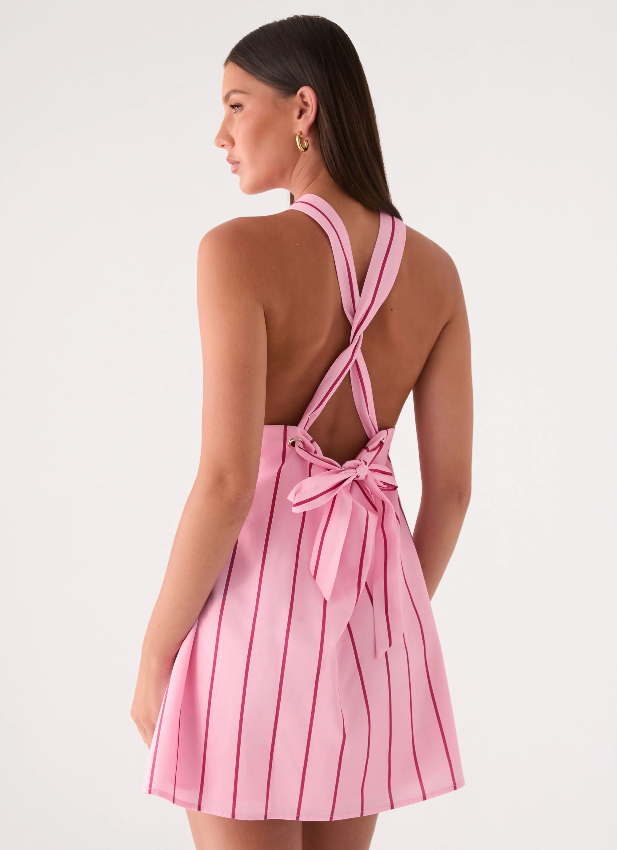 Malric Mini Dress - Strawberry Stripe - Image 7