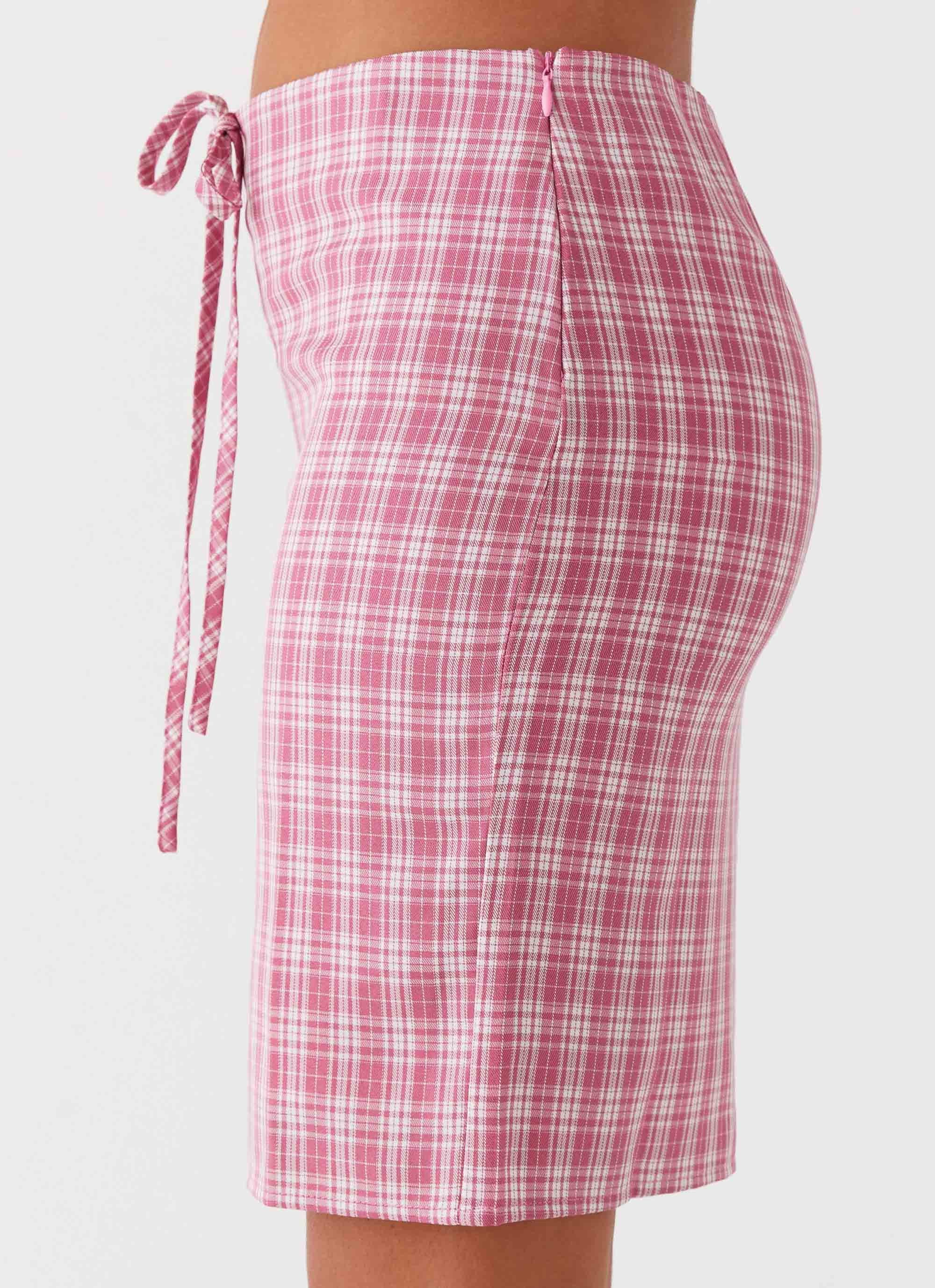 Mamita Midi Skirt - Pink Check - Image 4