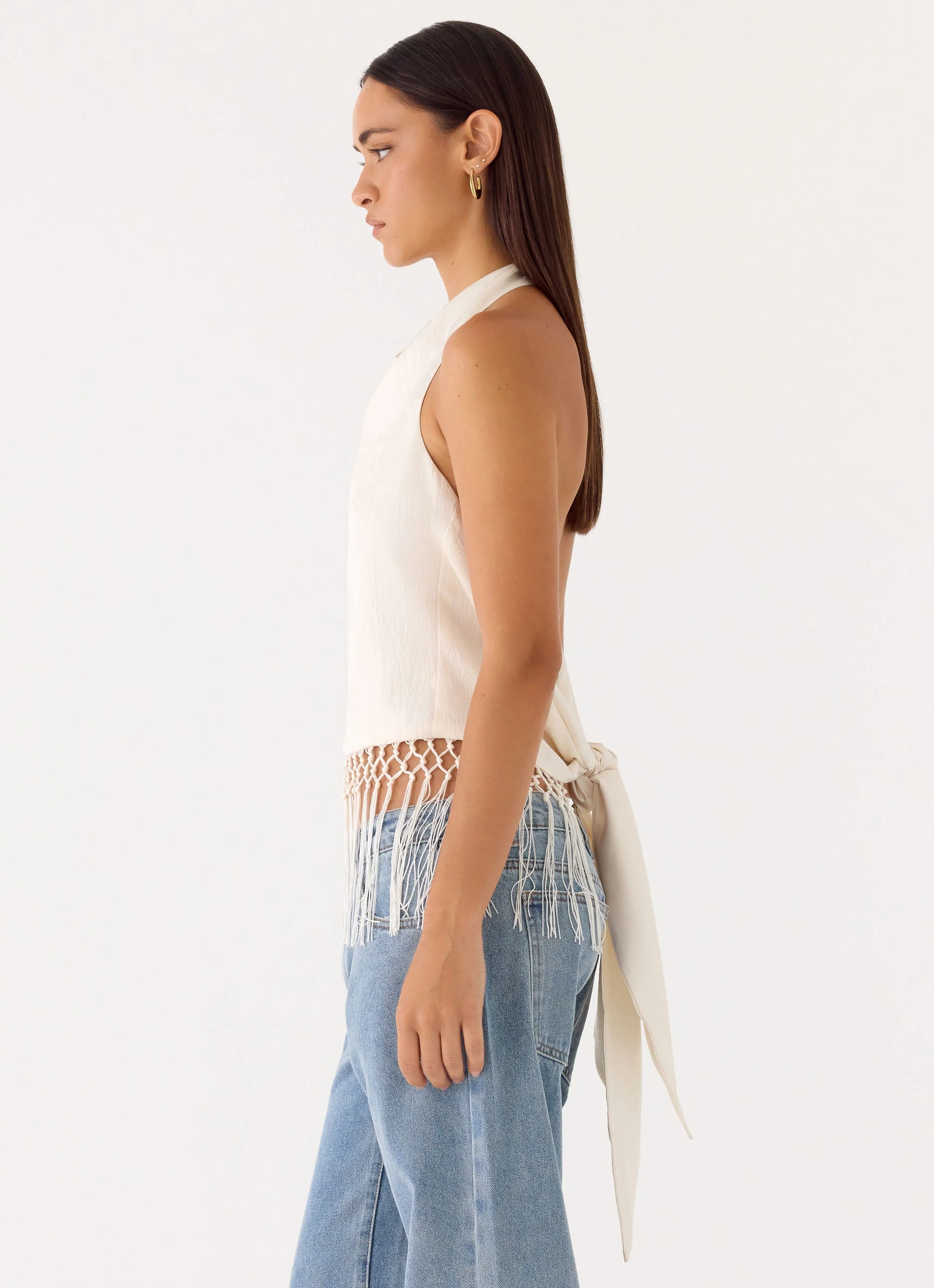 Mania Tassel Top - Ivory - Image 2