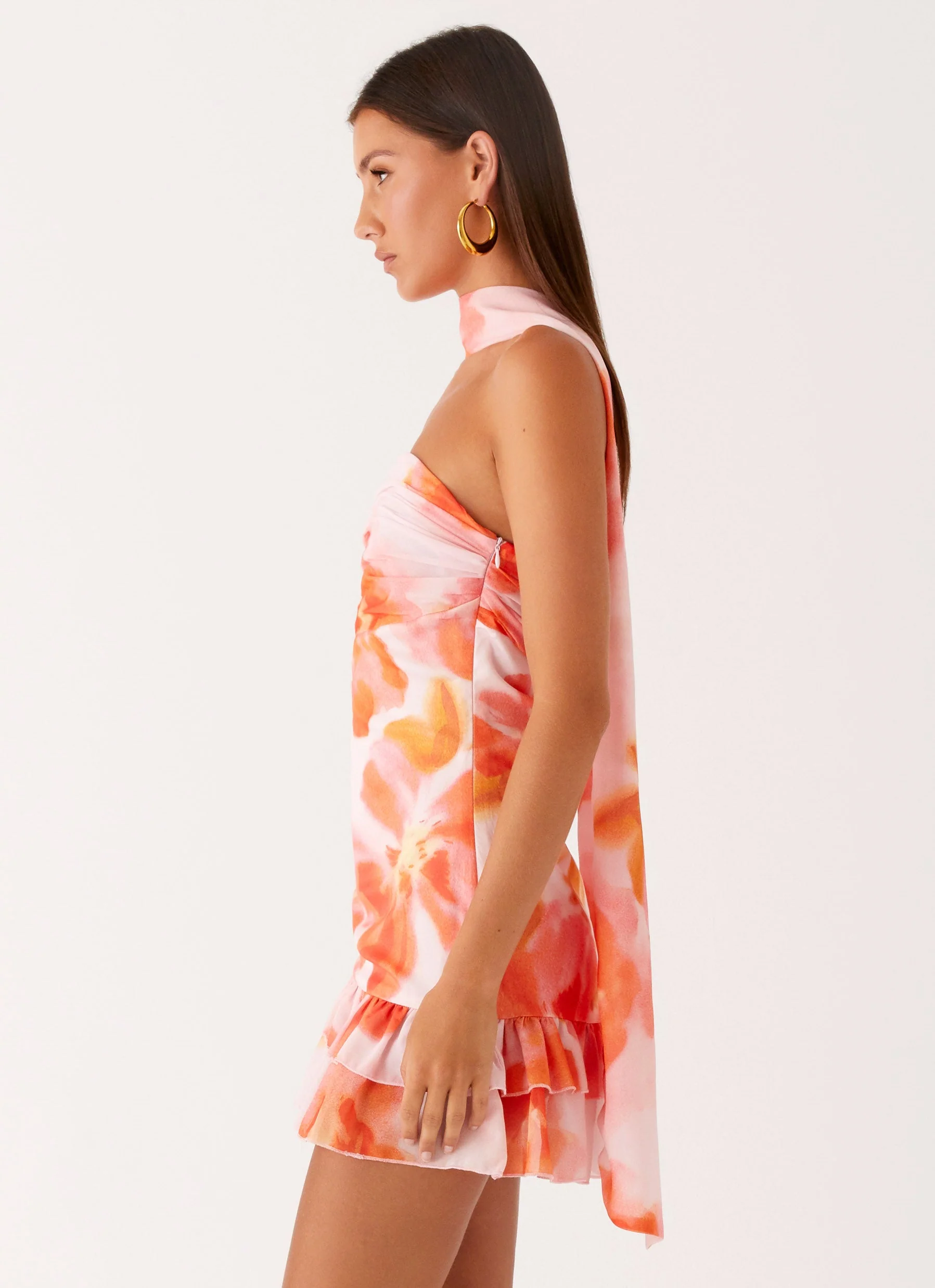 Manon Scarf Mini Dress - Blushing Blossom - Image 3