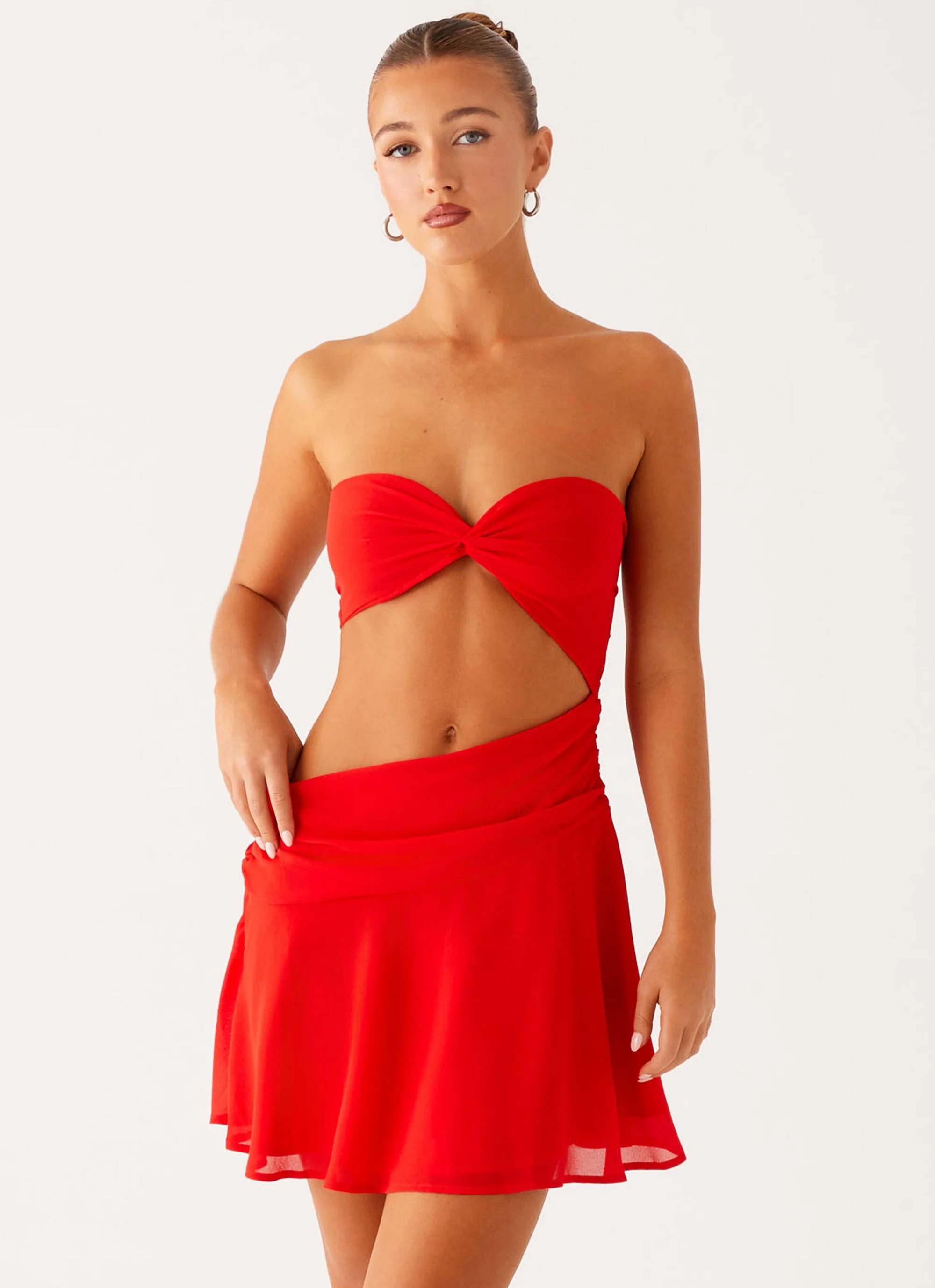 Marbella Mini Dress - Red - Image 2