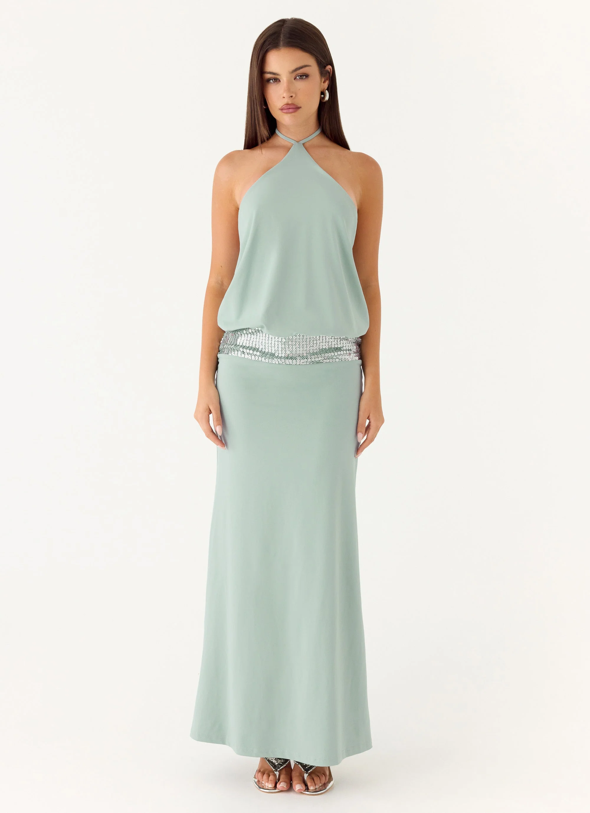Marcie Halter Maxi Dress - Mint - Image 2