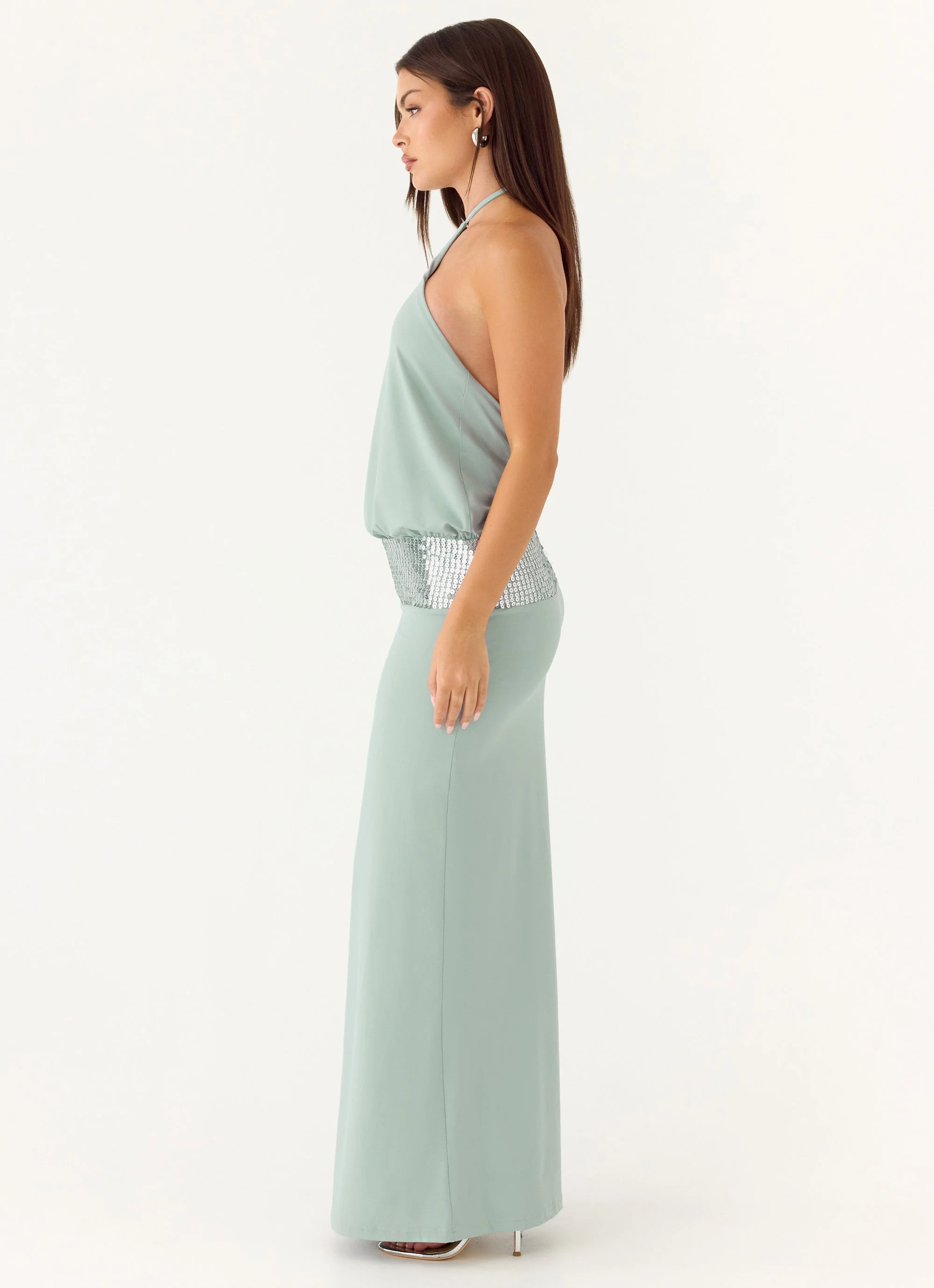 Marcie Halter Maxi Dress - Mint - Image 3