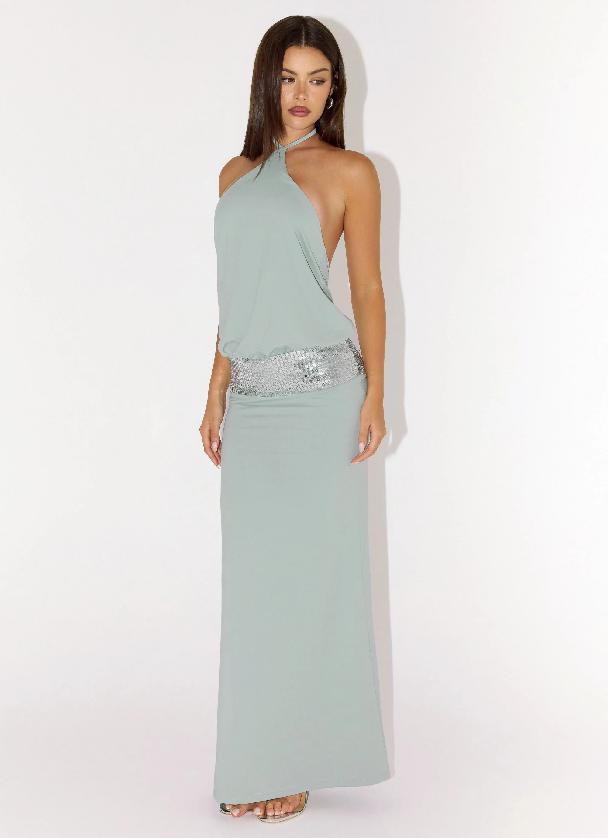 Marcie Halter Maxi Dress - Mint - Image 6