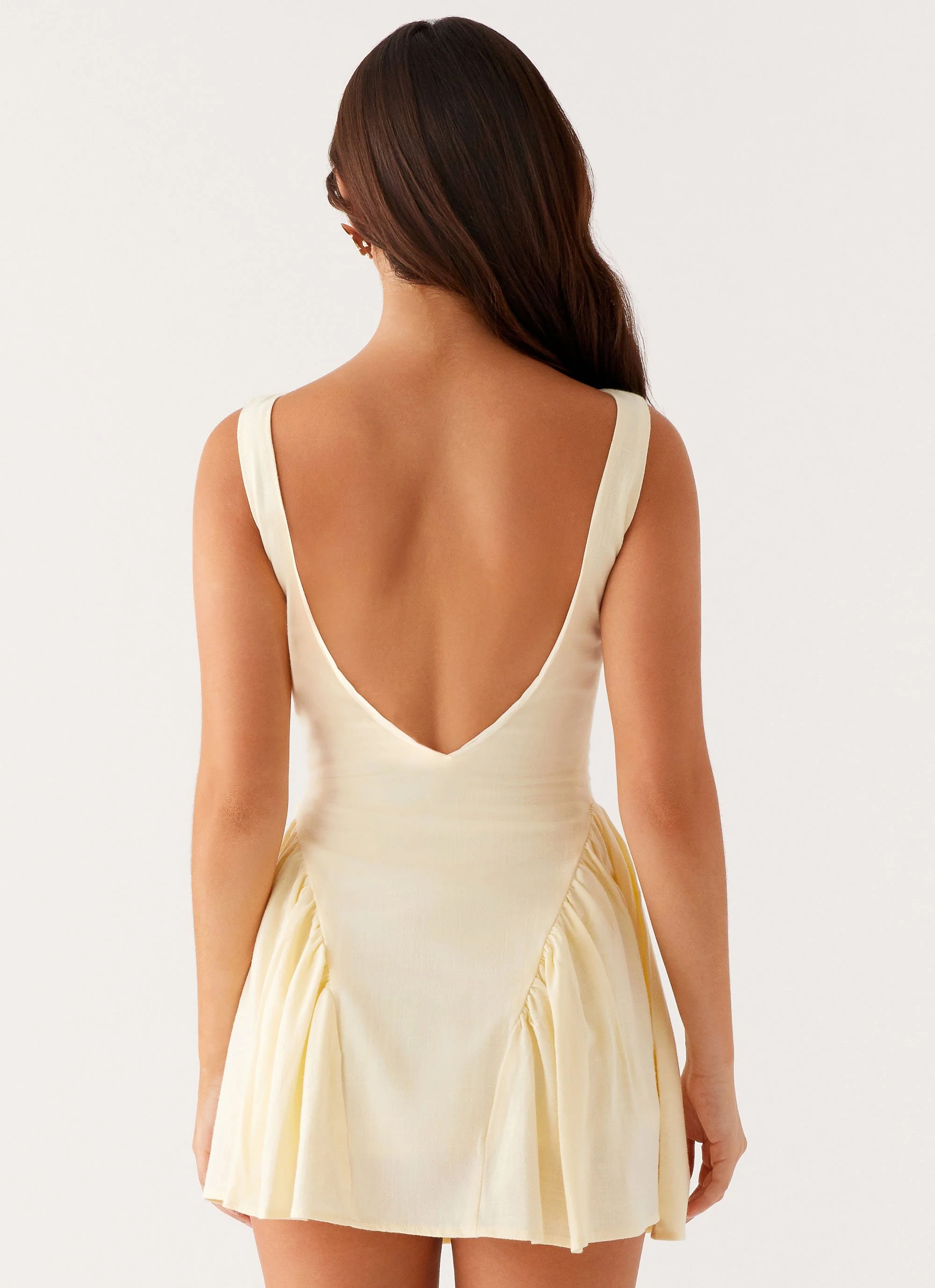 Margo Mini Dress - Pale Yellow - Image 4