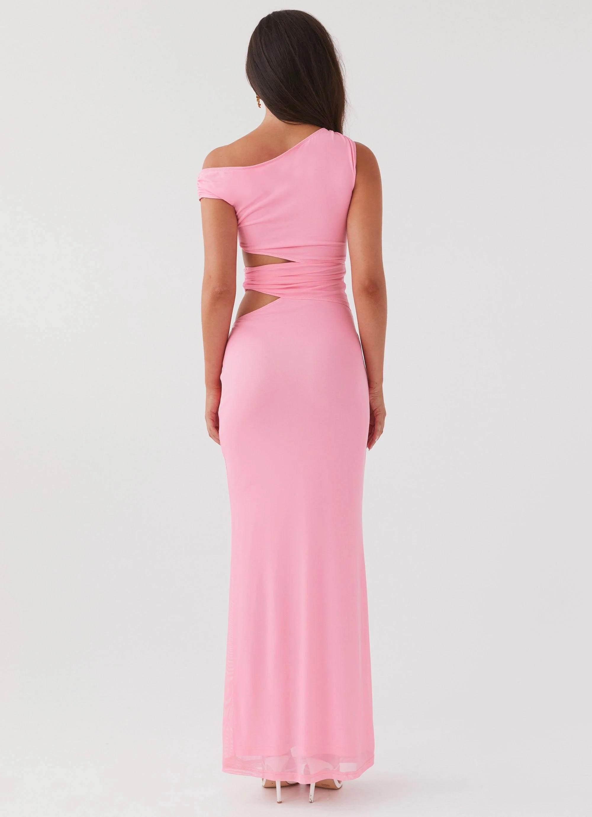 Margot One Shoulder Maxi Dress - Candy - Image 6