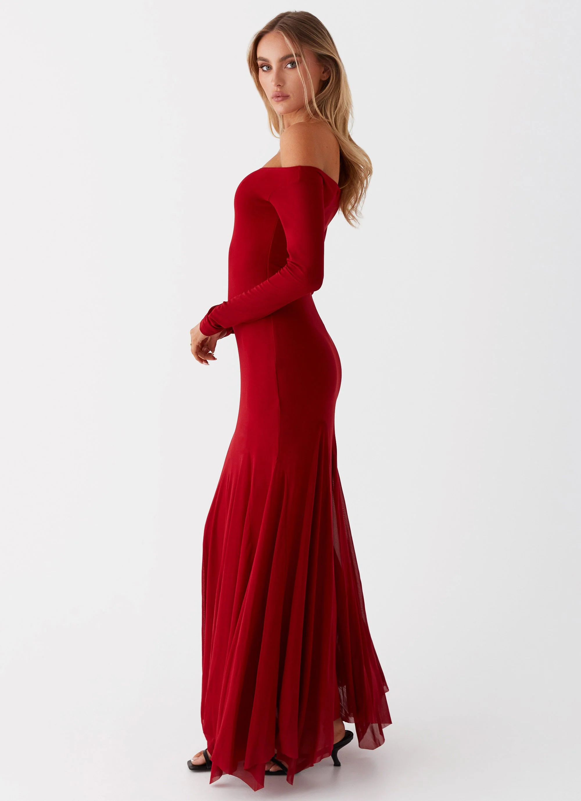 Maribel Maxi Dress - Red - Image 4