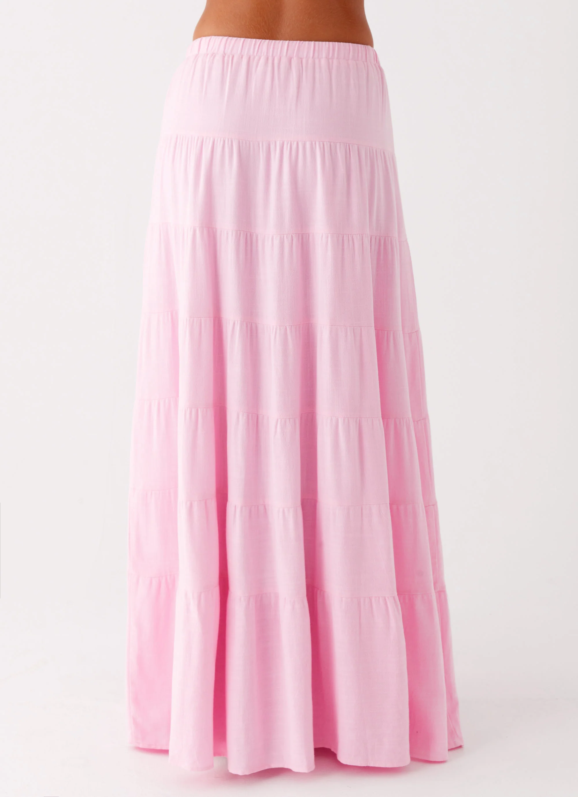 Mariella Linen Maxi Skirt - Pink - Image 6