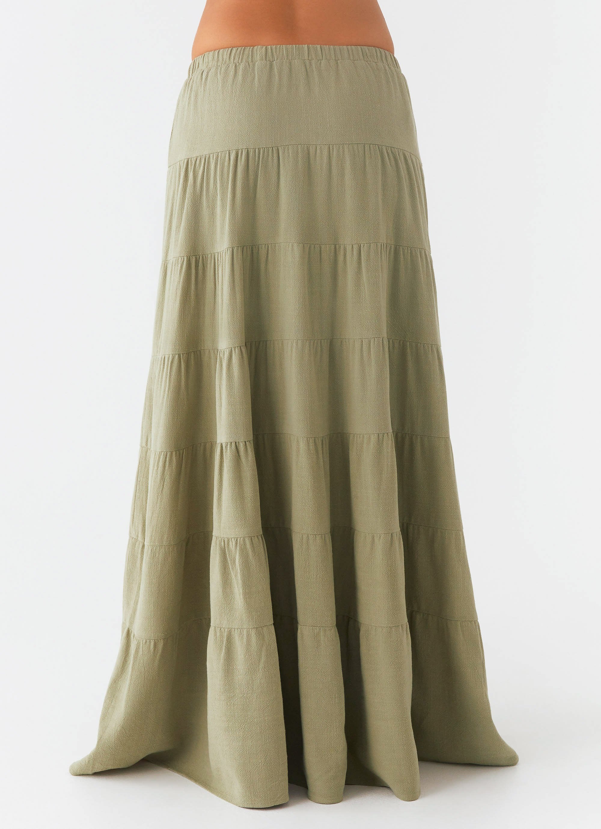 Mariella Linen Maxi Skirt - Sage - Image 4