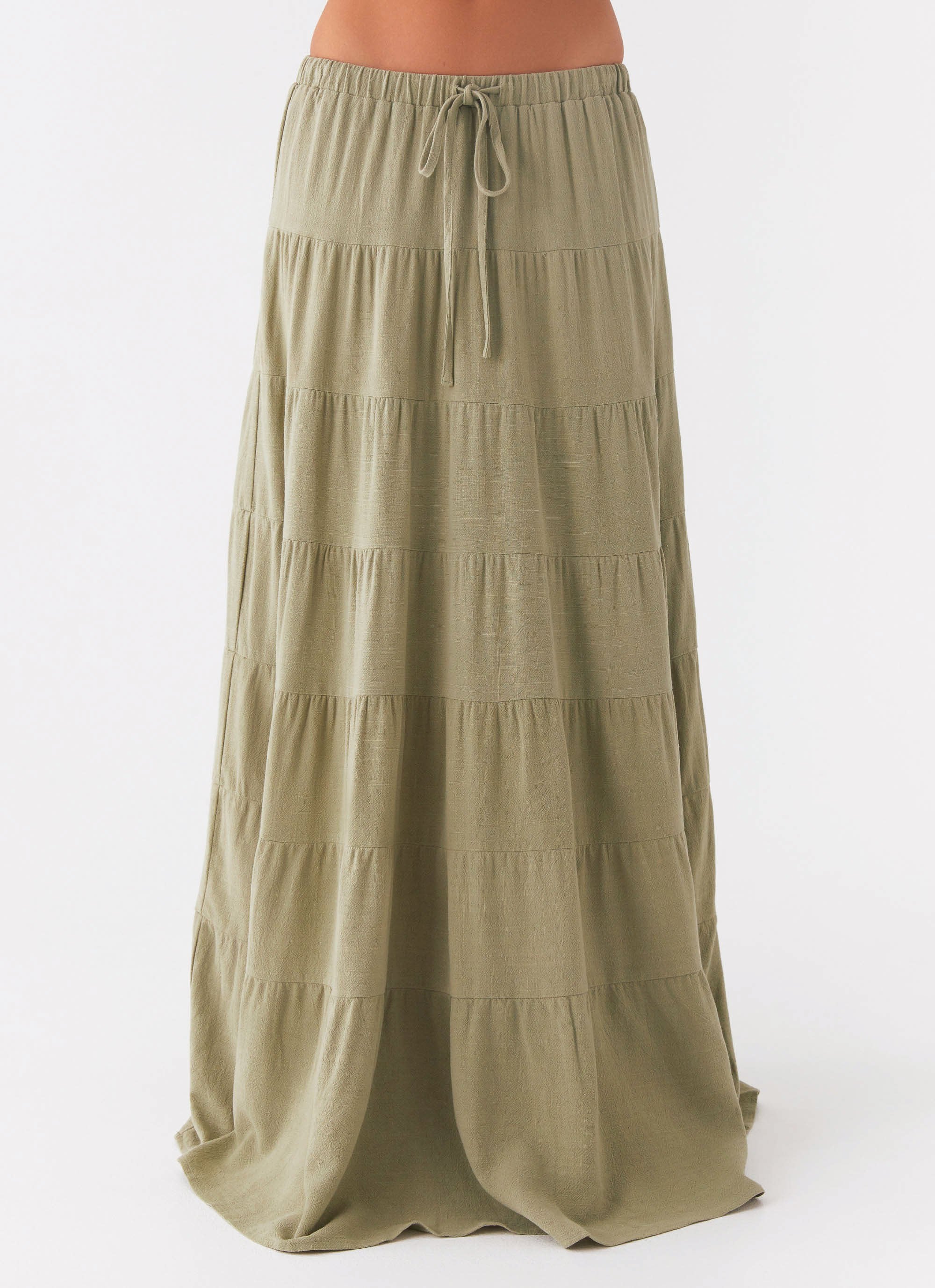 Mariella Linen Maxi Skirt - Sage - Image 5