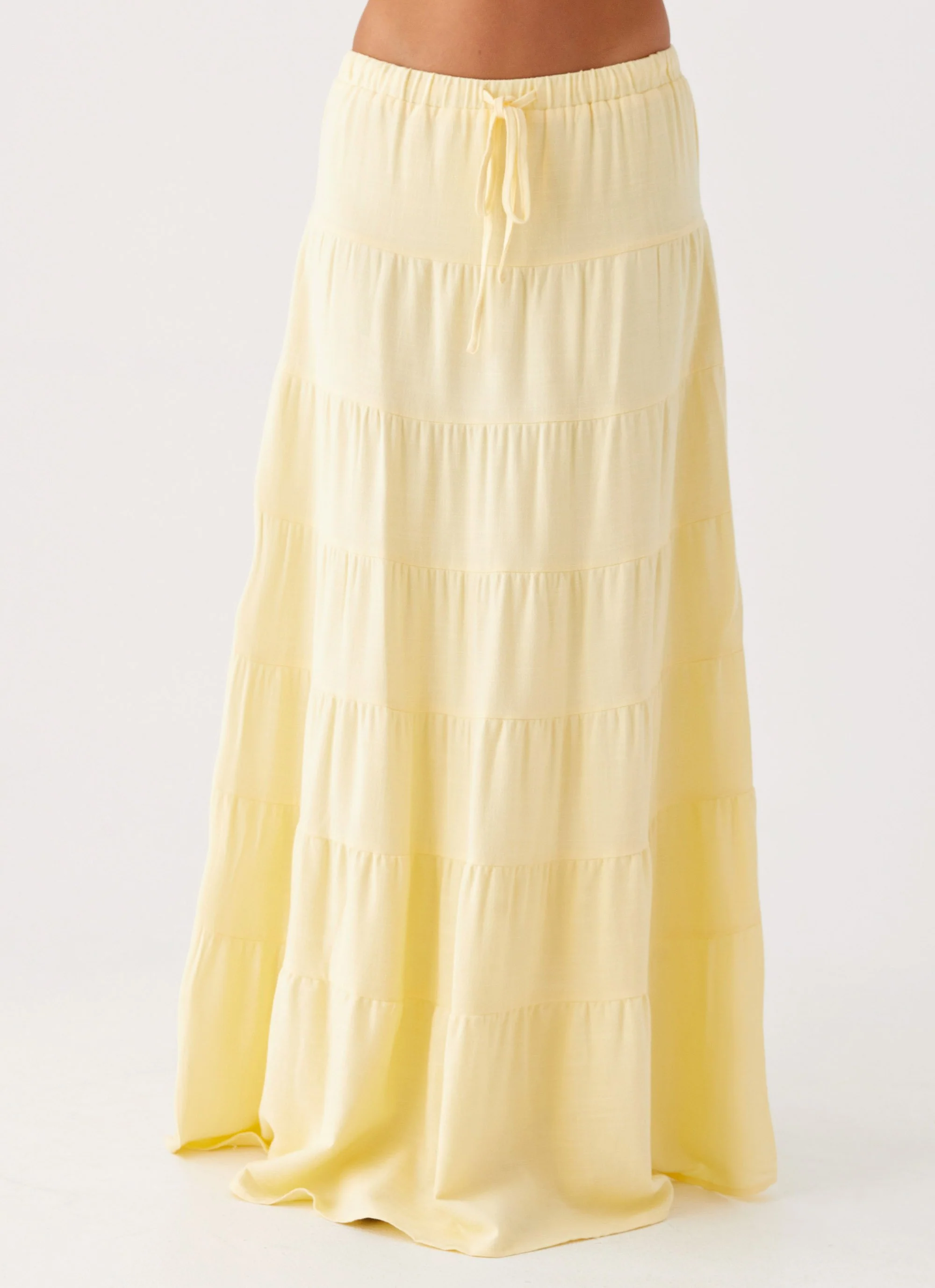 Mariella Linen Maxi Skirt - Yellow - Image 5