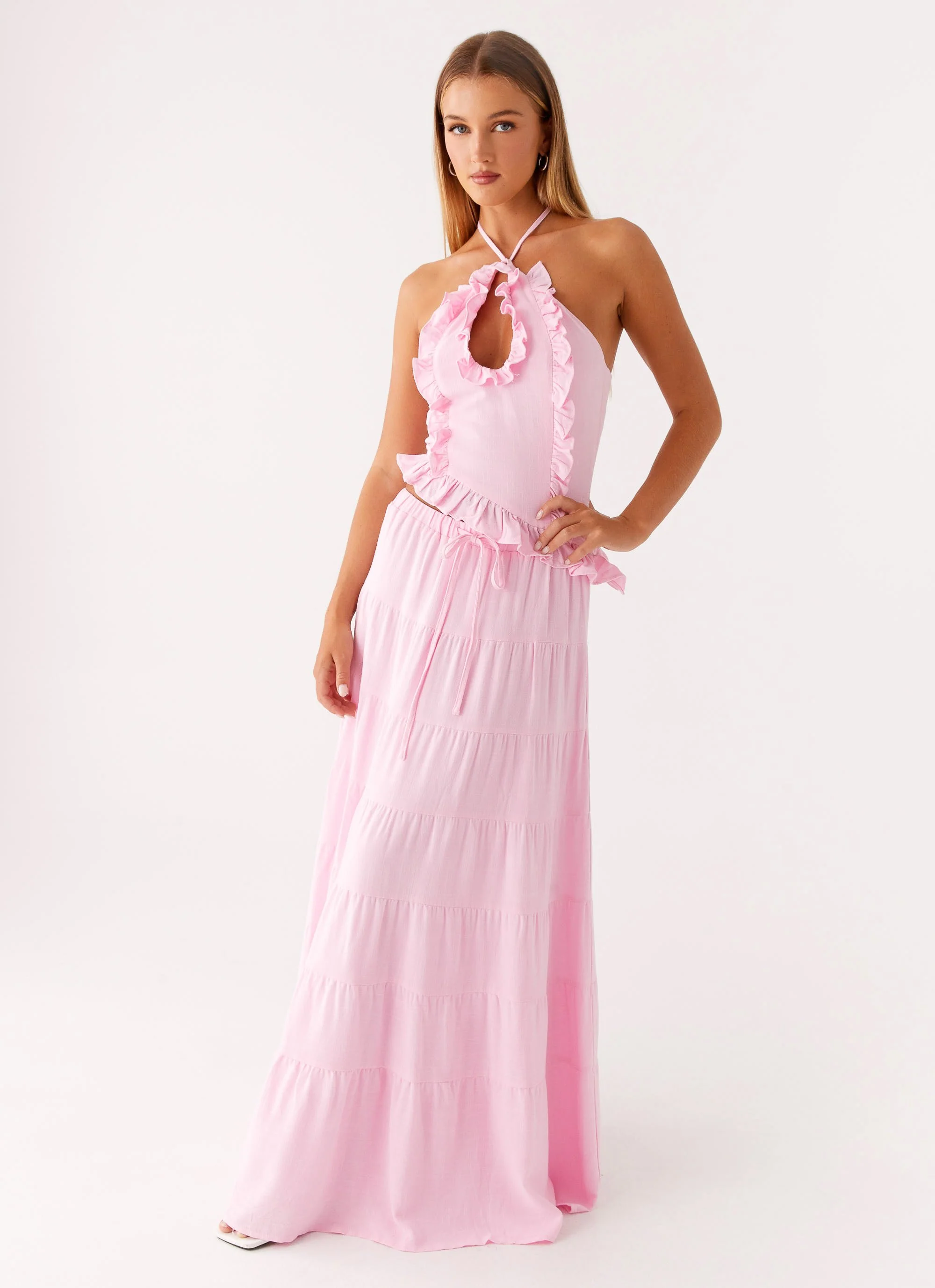 Mariella Linen Top - Pink - Image 5