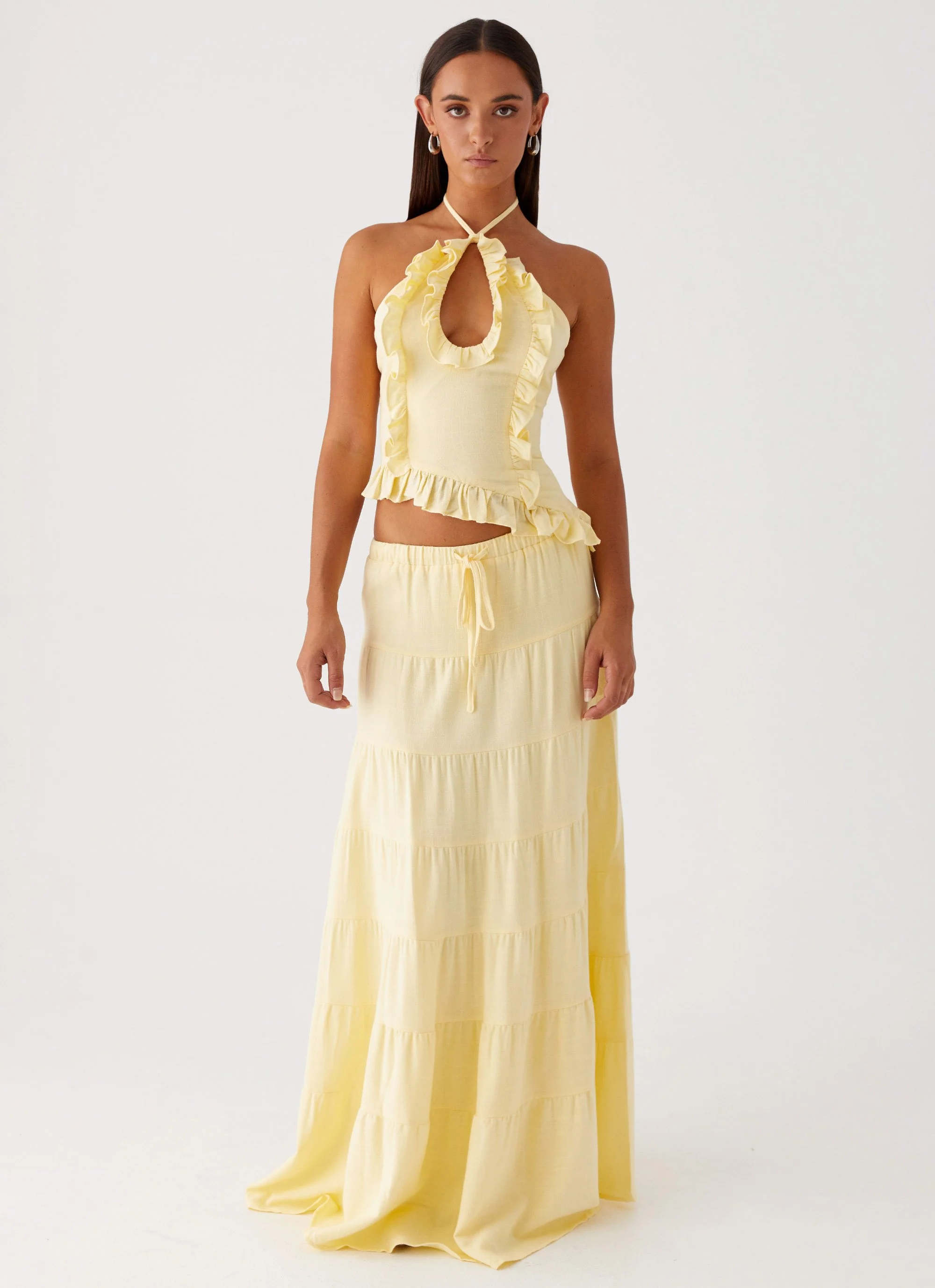 Mariella Linen Top - Yellow - Image 2
