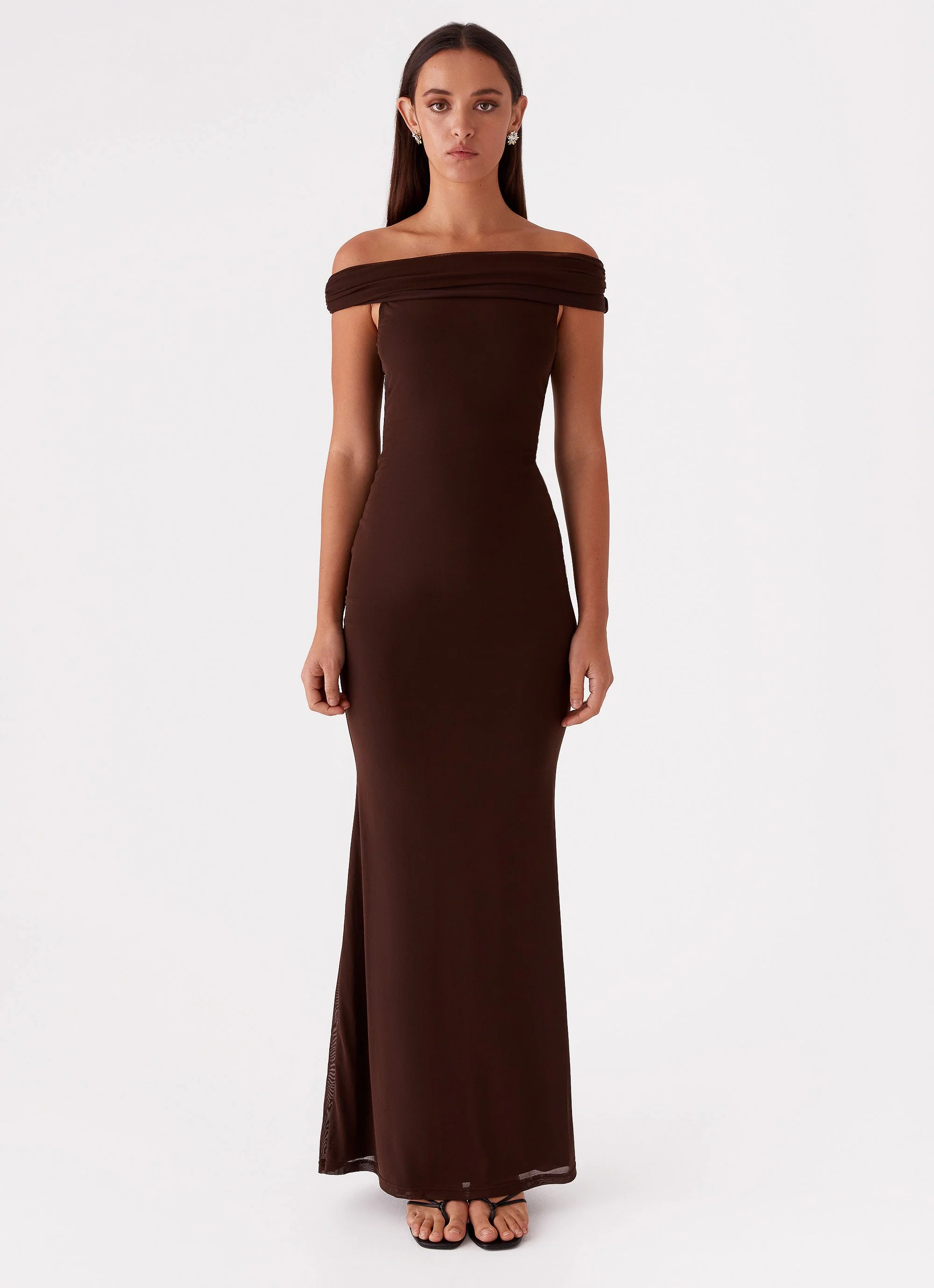 Marilyn Maxi Dress - Chocolate - Image 2