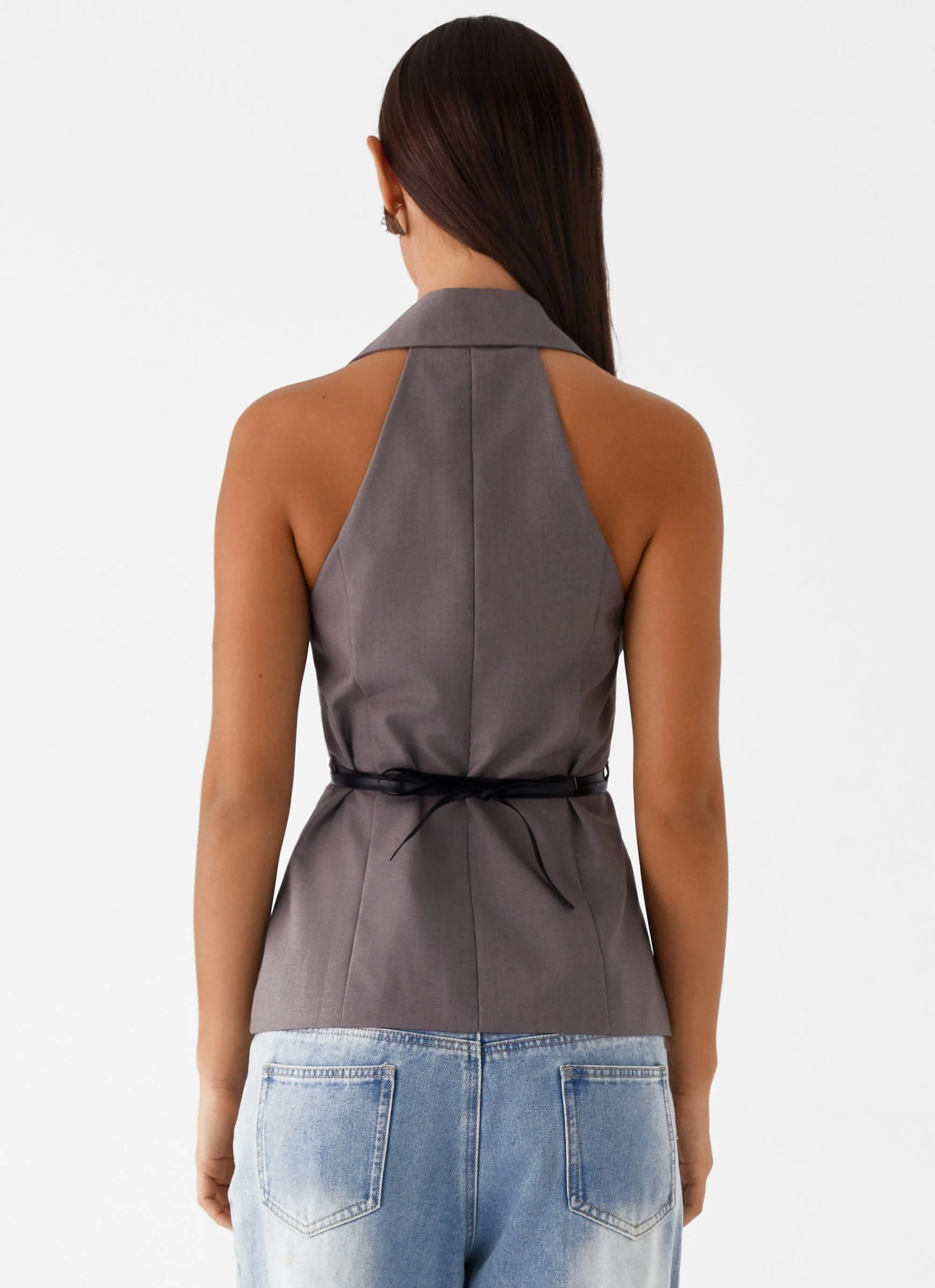 Marina Blazer Top - Grey - Image 4