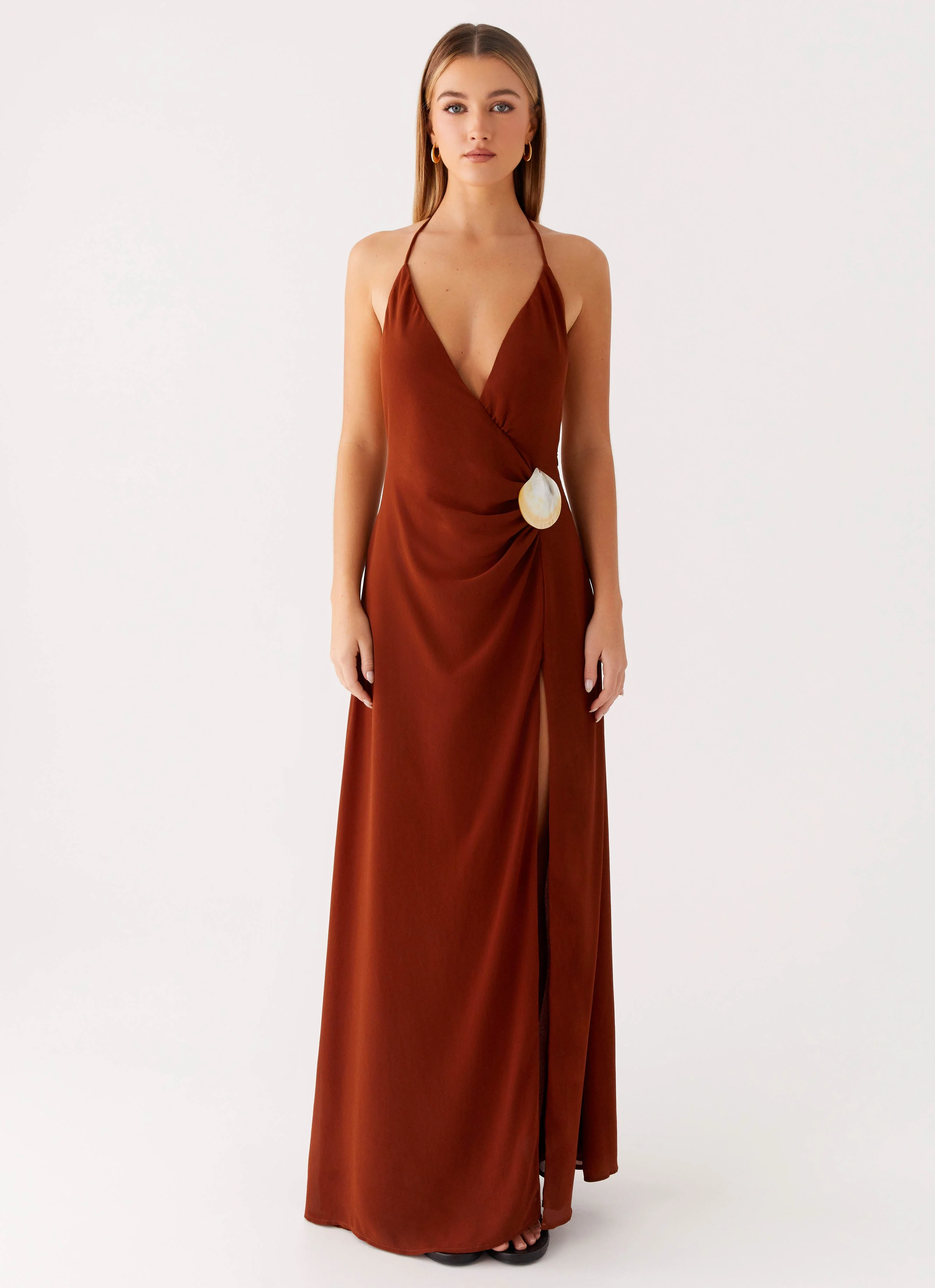 Marjoram Maxi Dress - Chocolate - Image 6