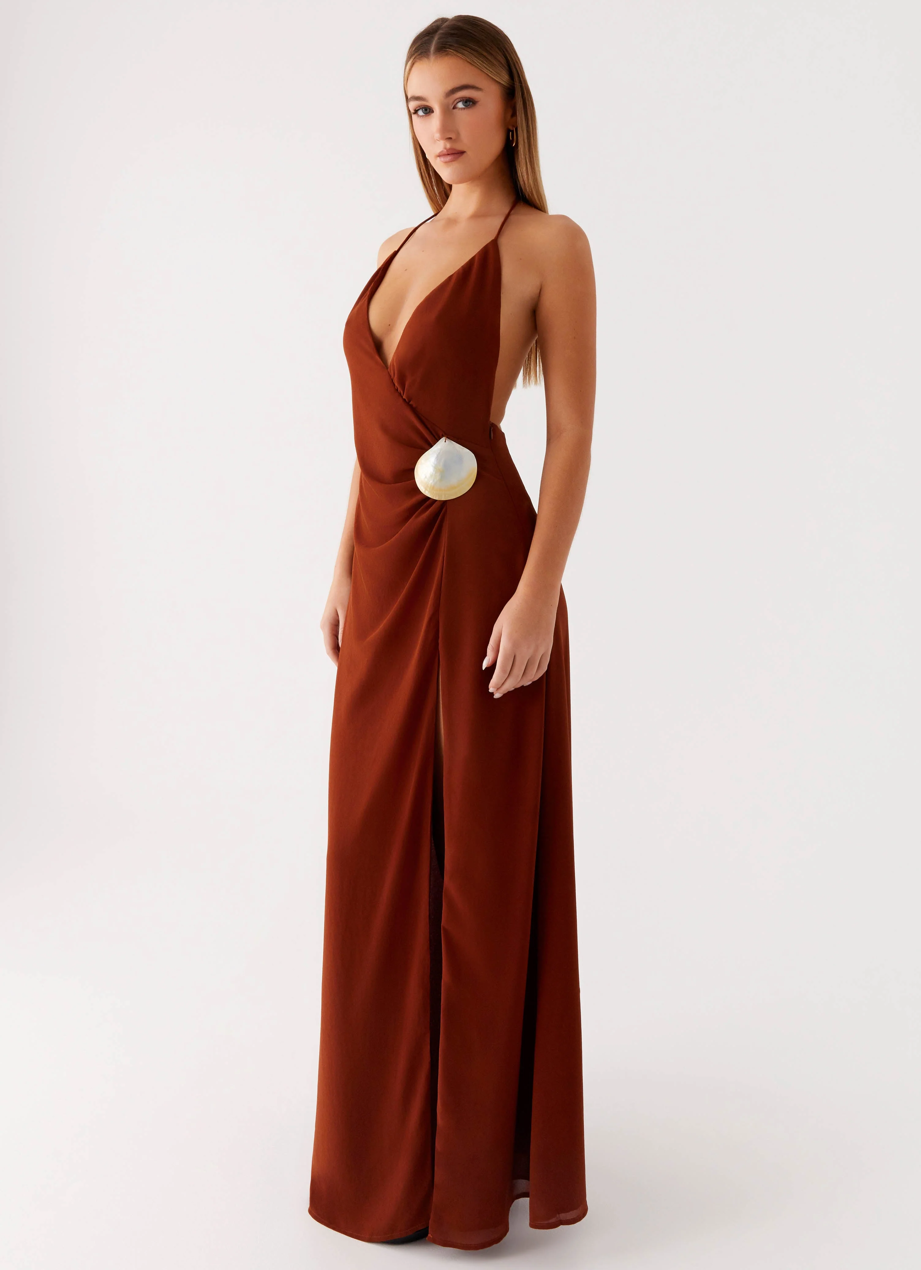 Marjoram Maxi Dress - Chocolate - Image 8