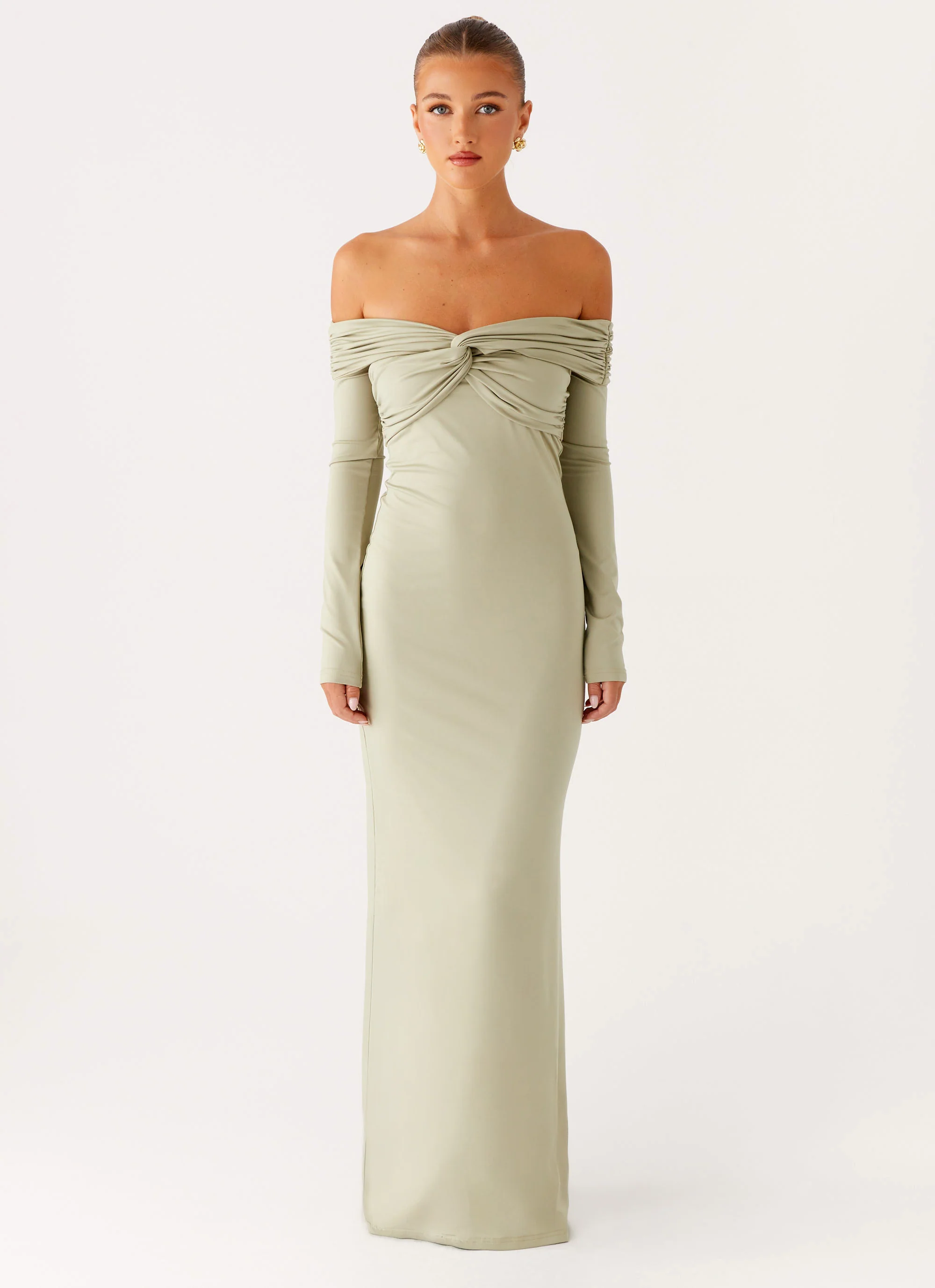 Marla Long Sleeve Maxi Dress - Sage - Image 2