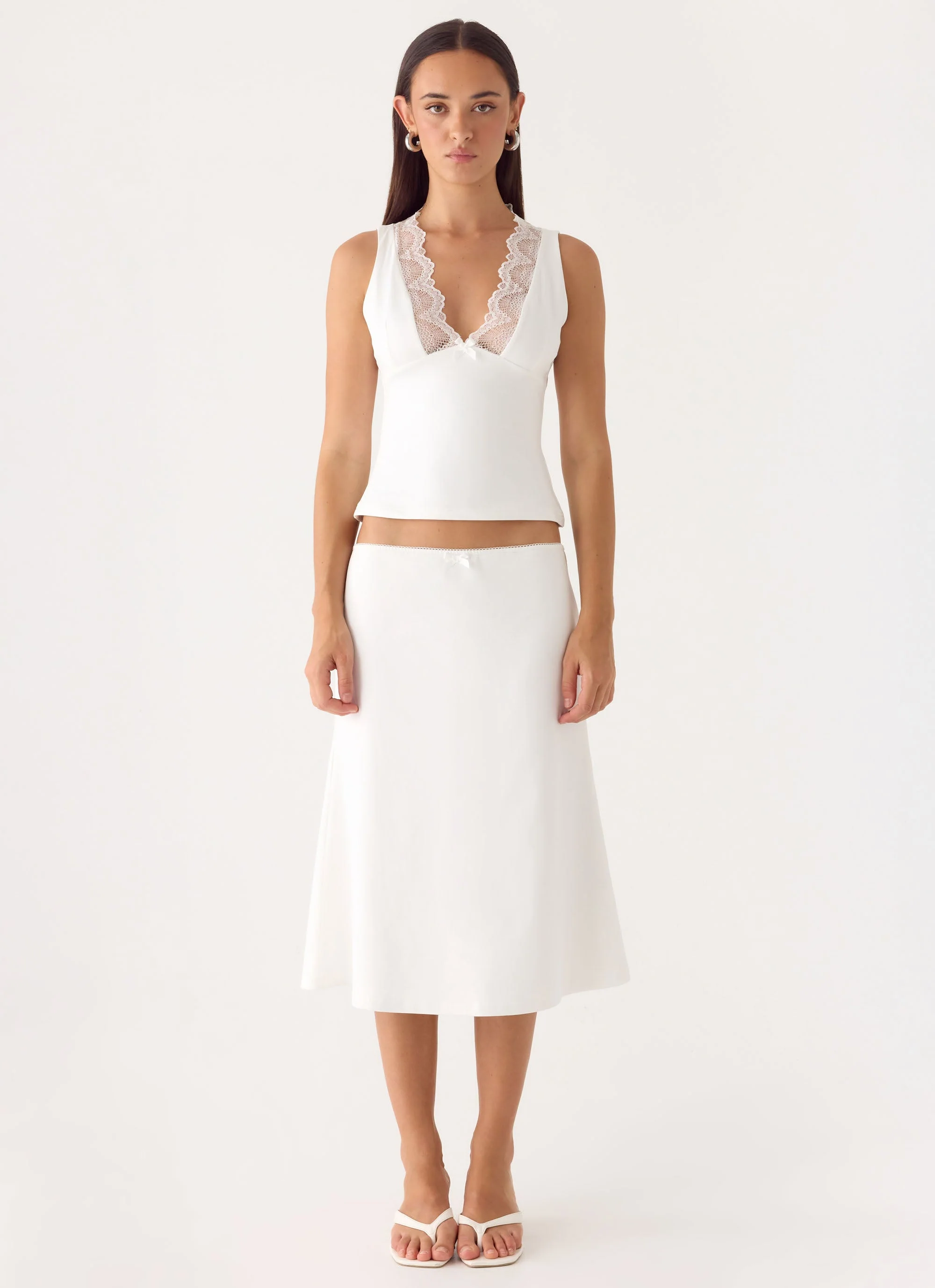 Marquas Midi Skirt - White - Image 6