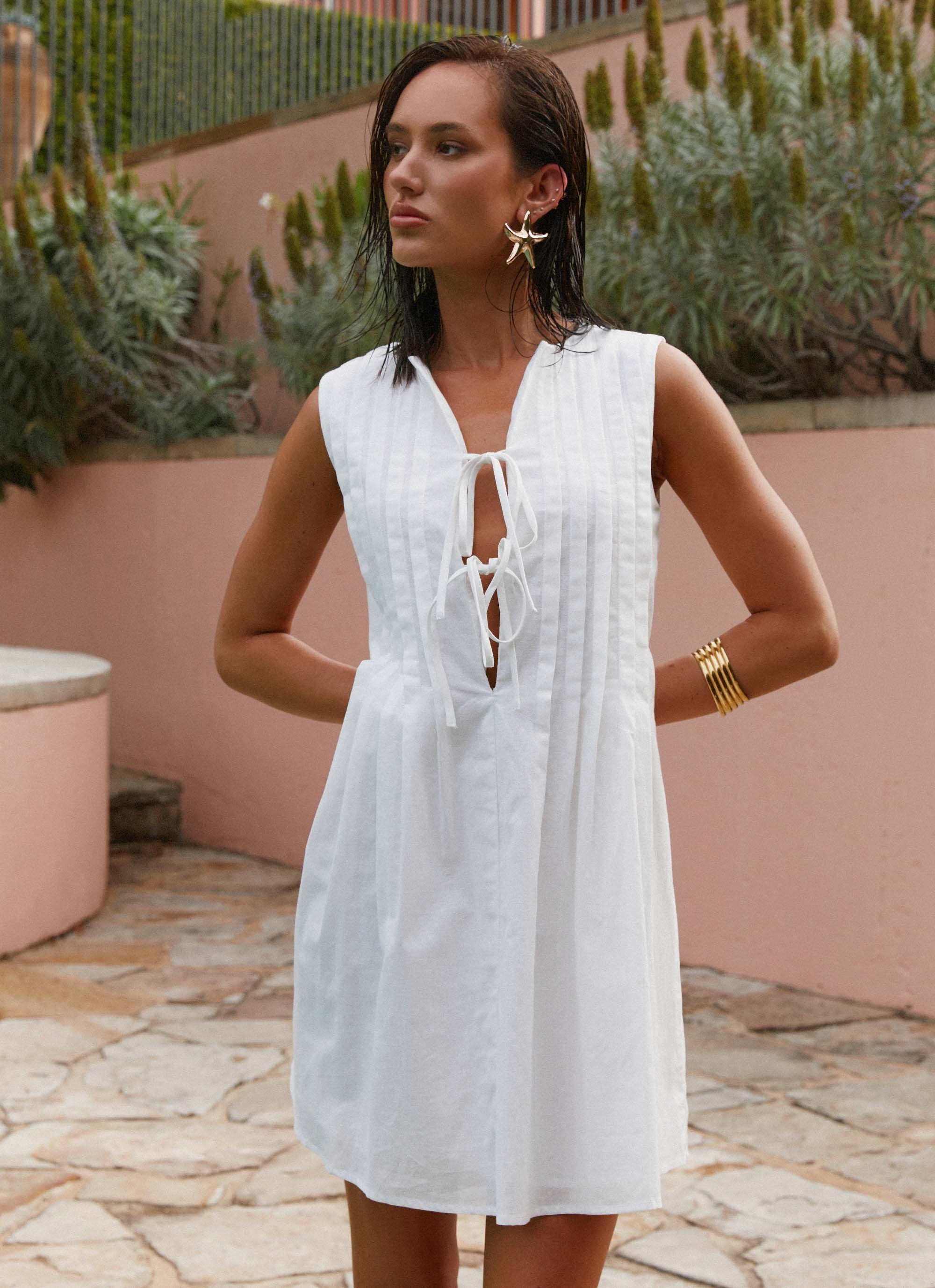 Martina Mini Dress - White - Image 2