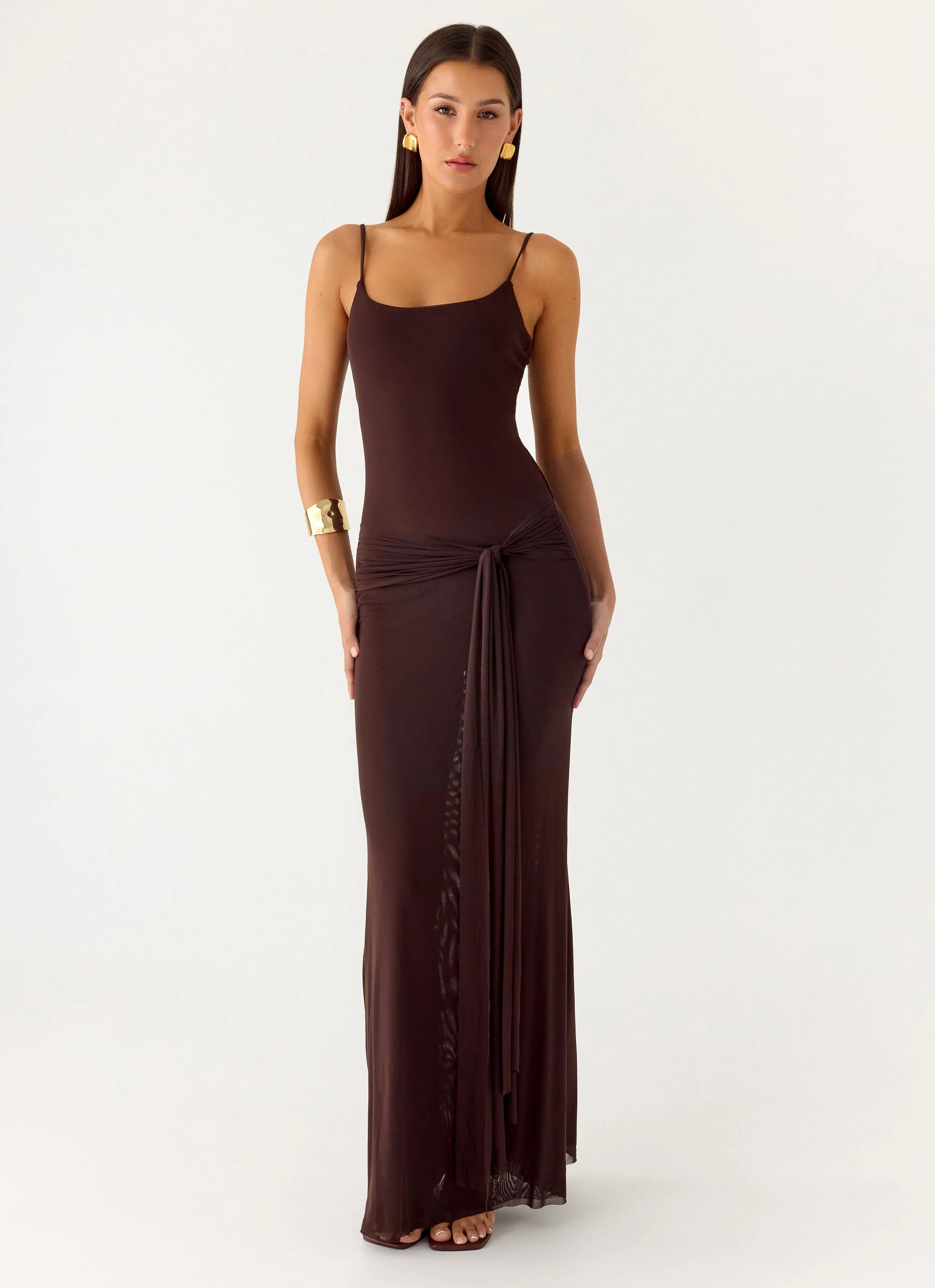 Matoma Bodysuit Maxi Dress - Cool Chocolate - Image 5