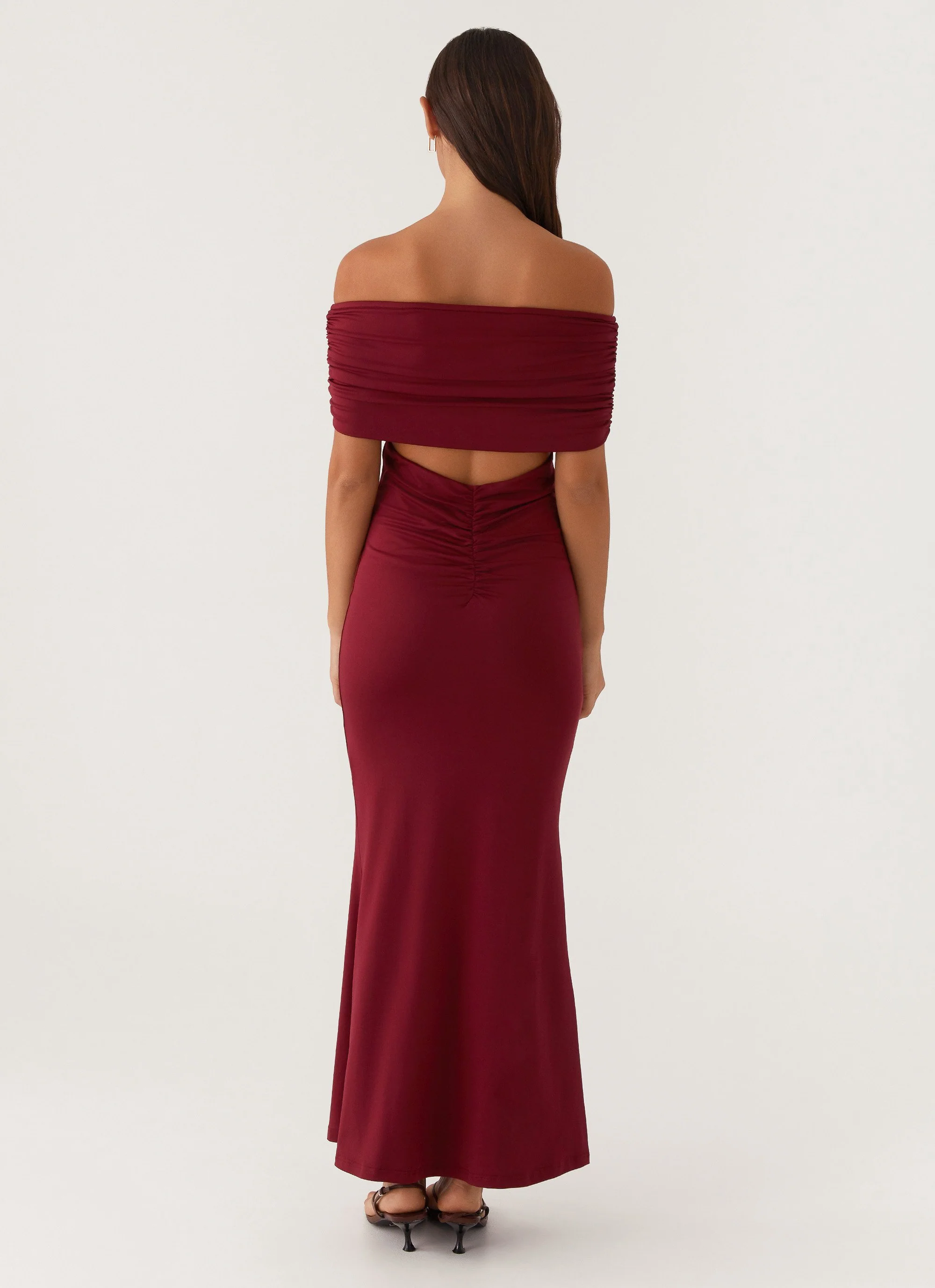 Maude Maxi Dress - Maroon - Image 4