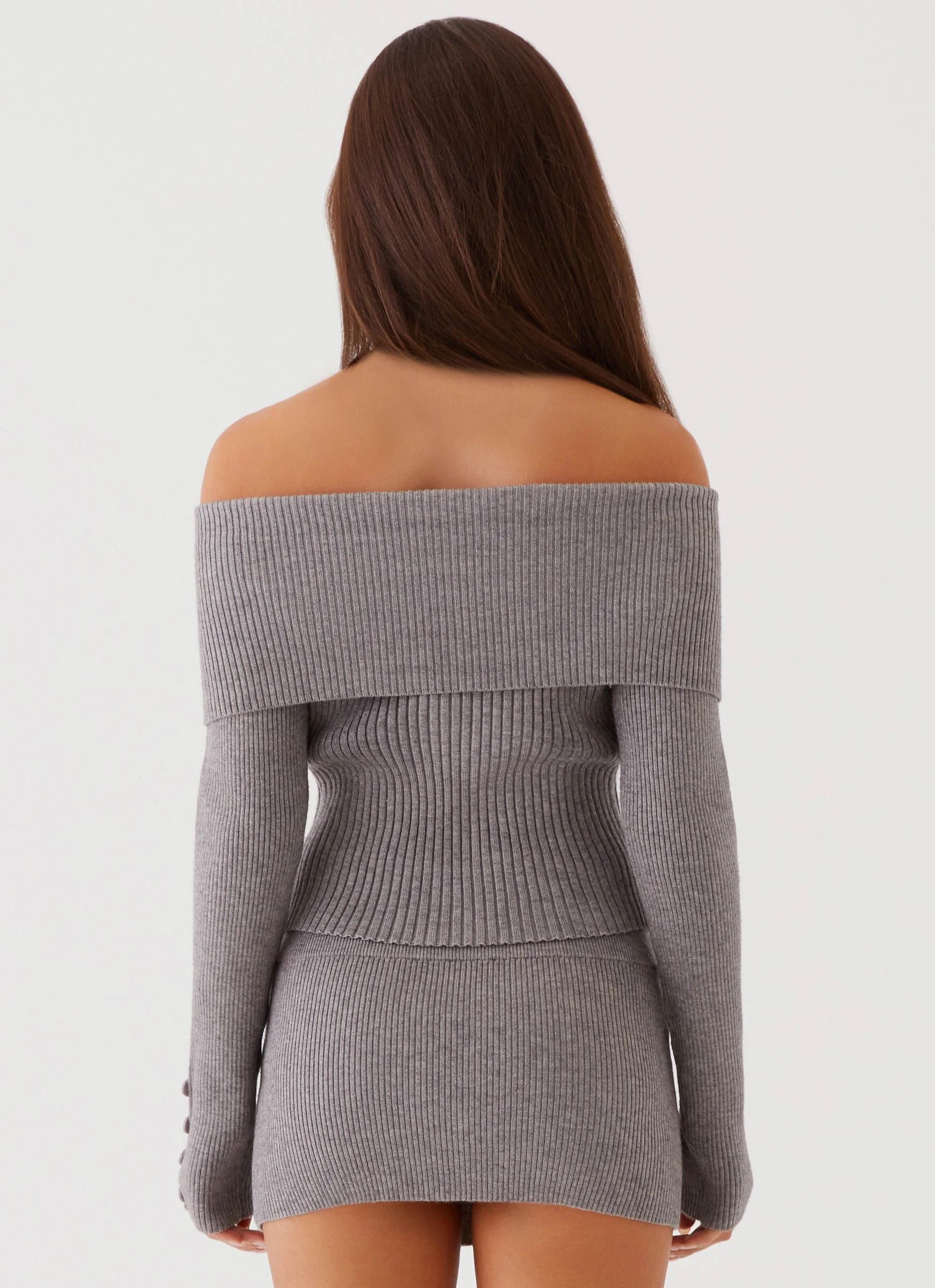 Maura Low Rise Mini Skirt - Charcoal - Image 5