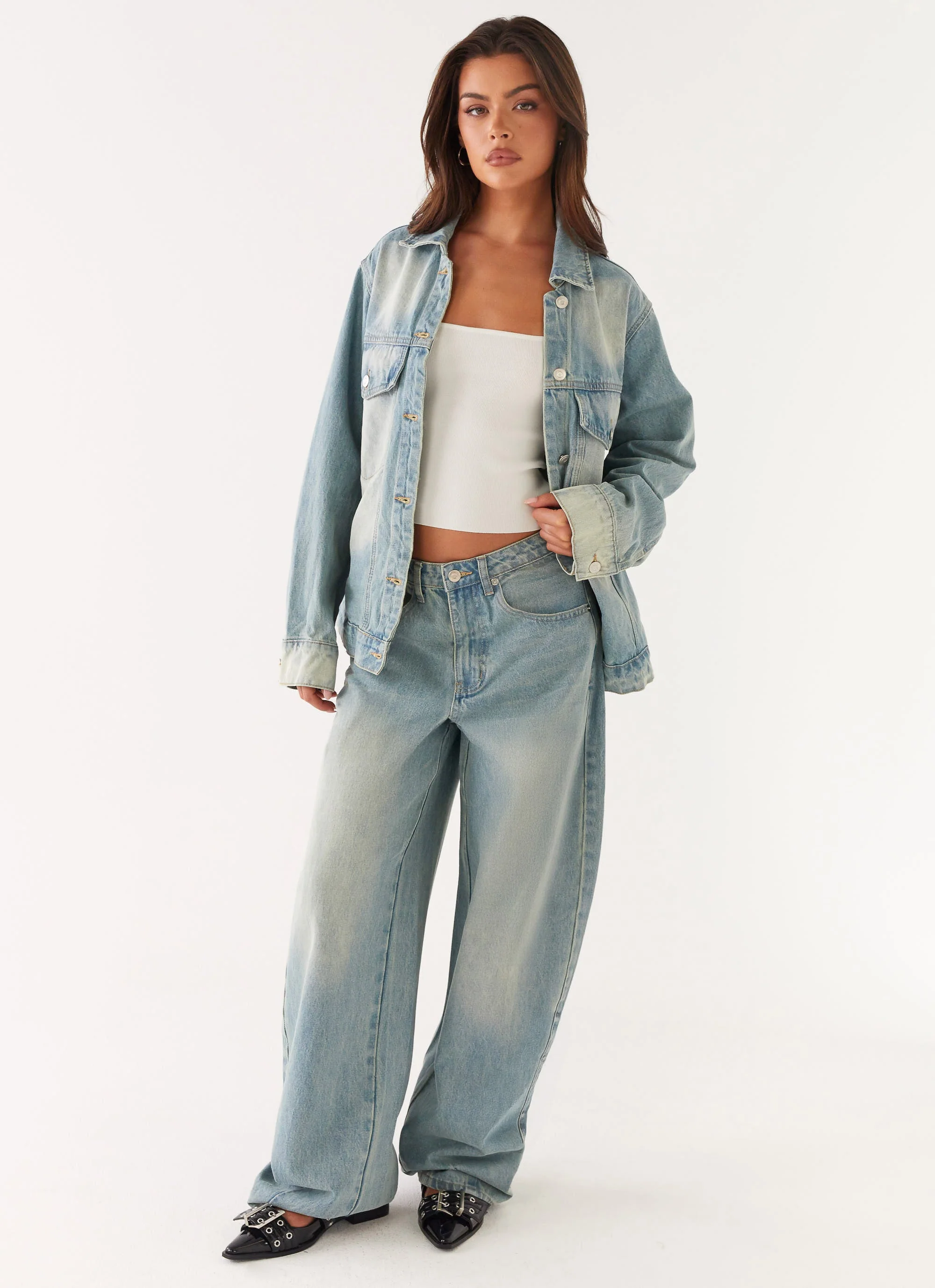 Maxwell Baggy Denim Jeans - Washed Blue - Image 3