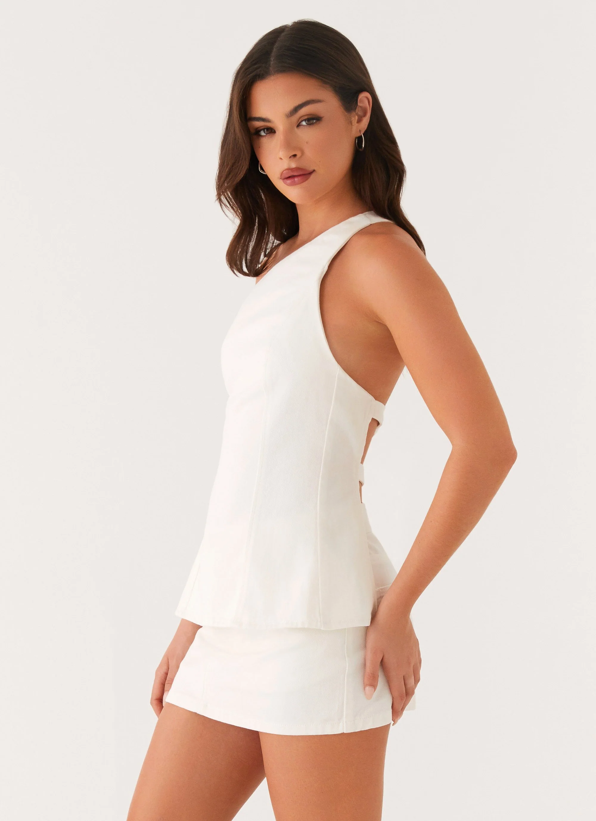 Maysa Denim Top - Ivory - Image 3