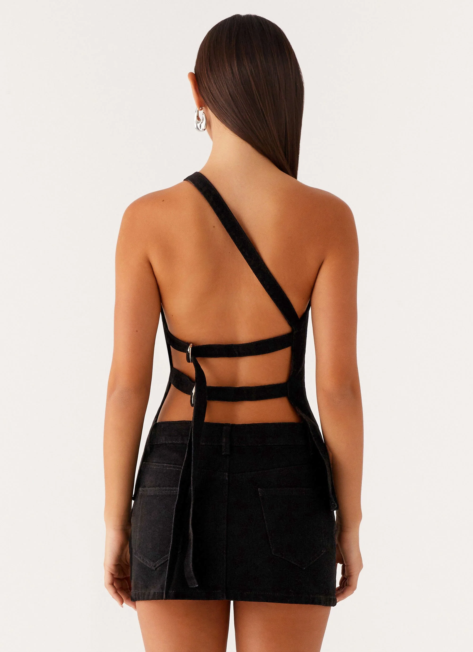 Maysa Low Rise Mini Skirt - Black - Image 5